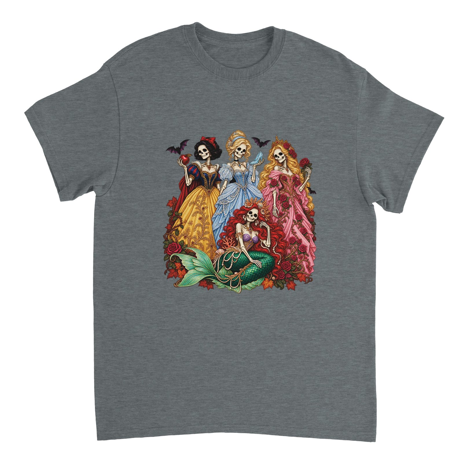 Halloween Skeleton Princesses T-Shirt – Gothic Fairy Tale Graphic Tee 8 008ab549-3361-4f8b-8080-0a32bf4b0559