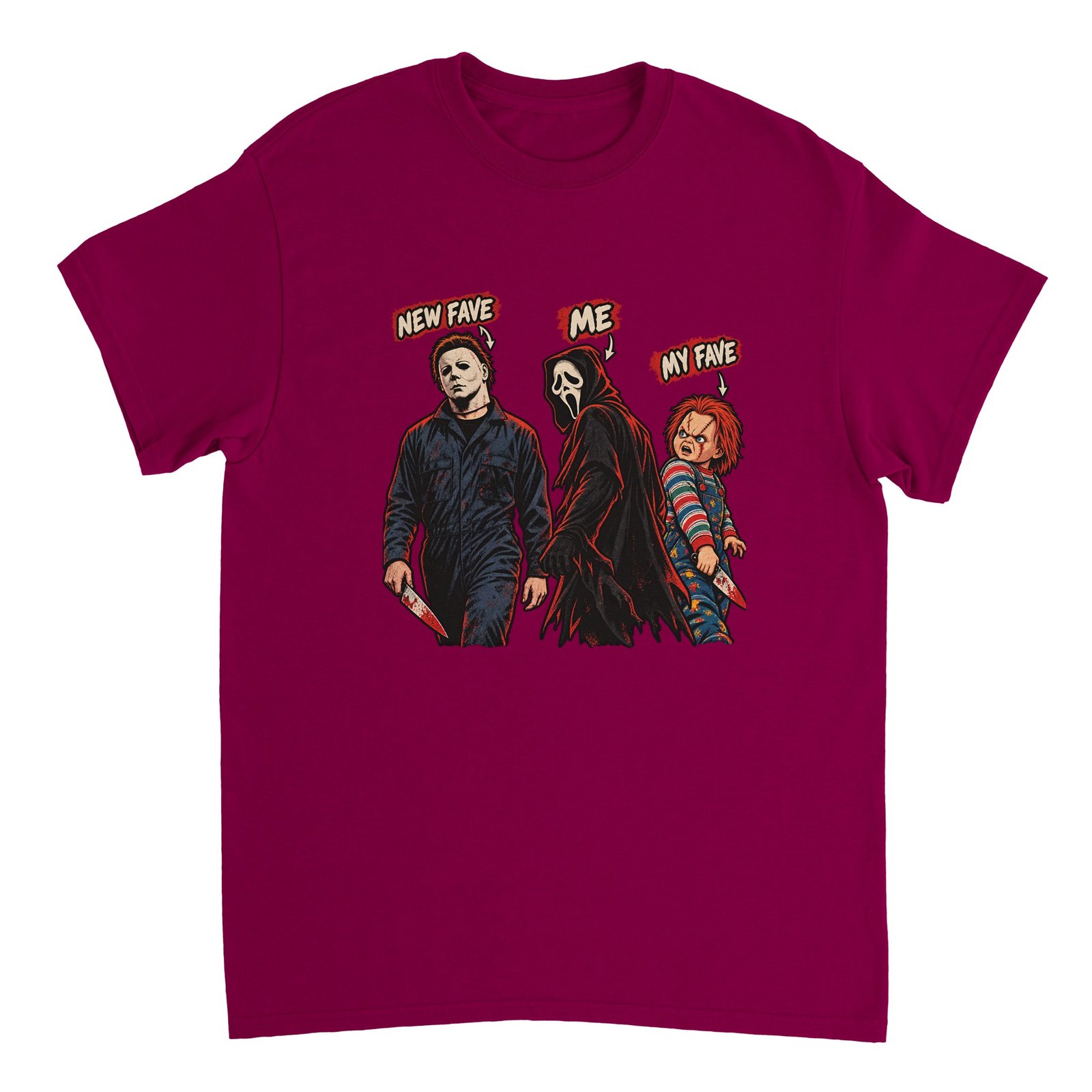 Michael Myers Ghostface Chucky Shirt – Funny Halloween Horror Villains T-Shirt 2 02acf722-aaf3-47b1-ba80-9dca154ecdae