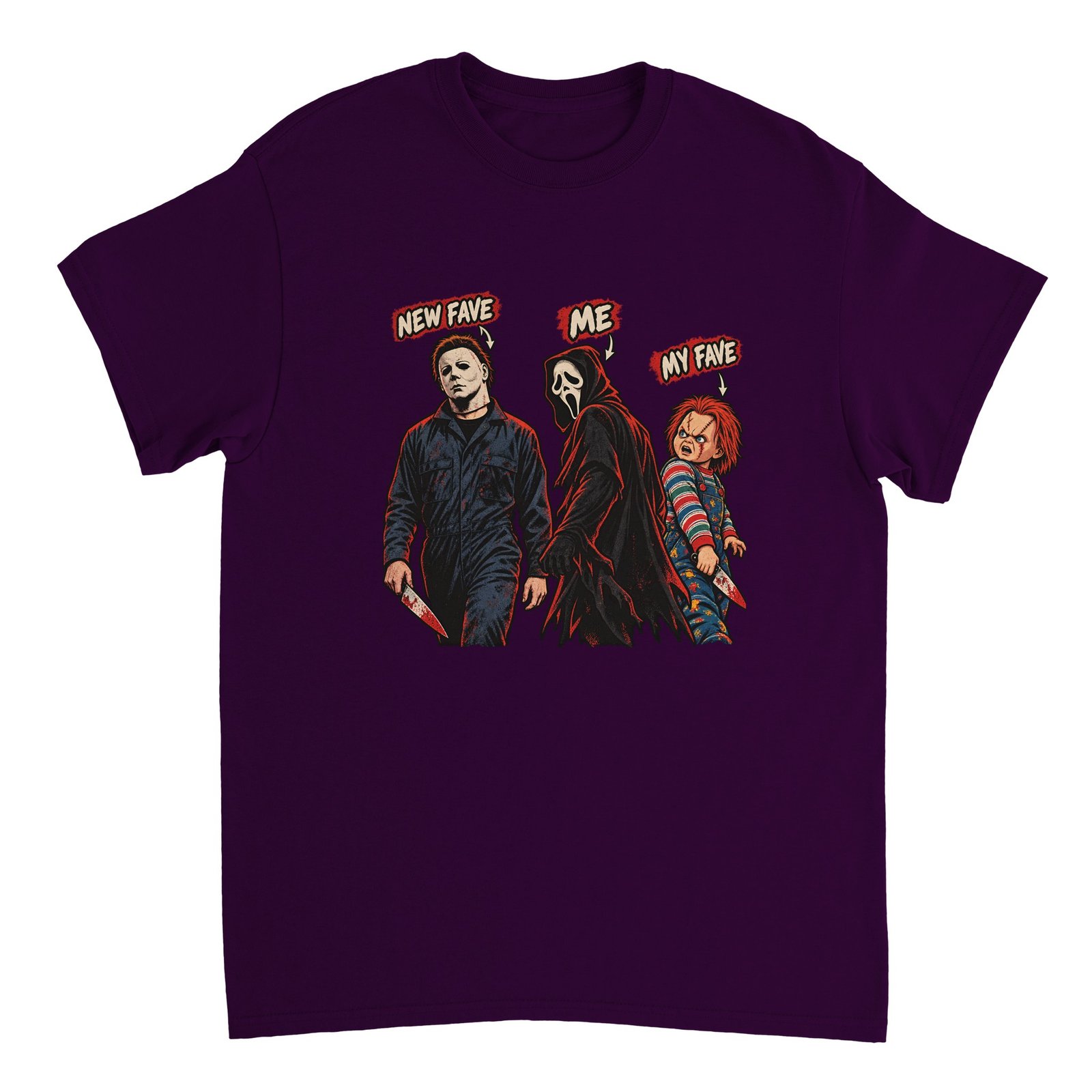 Michael Myers Ghostface Chucky Shirt – Funny Halloween Horror Villains T-Shirt 13 069768b8-5931-468a-93fc-e83ff9931092