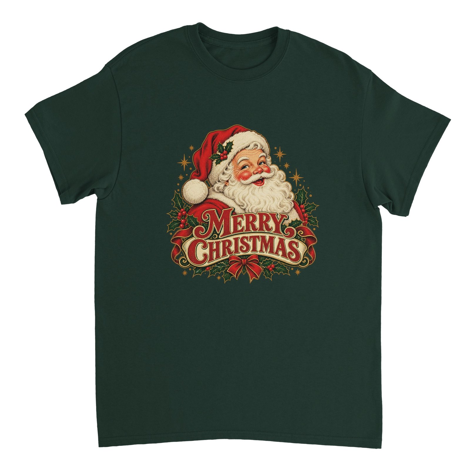 Merry Christmas Santa Shirt - Vintage Smiling Santa Heavyweight Unisex Tee 8 08513930-dc4e-4e5c-8e67-6d7763bbc09b