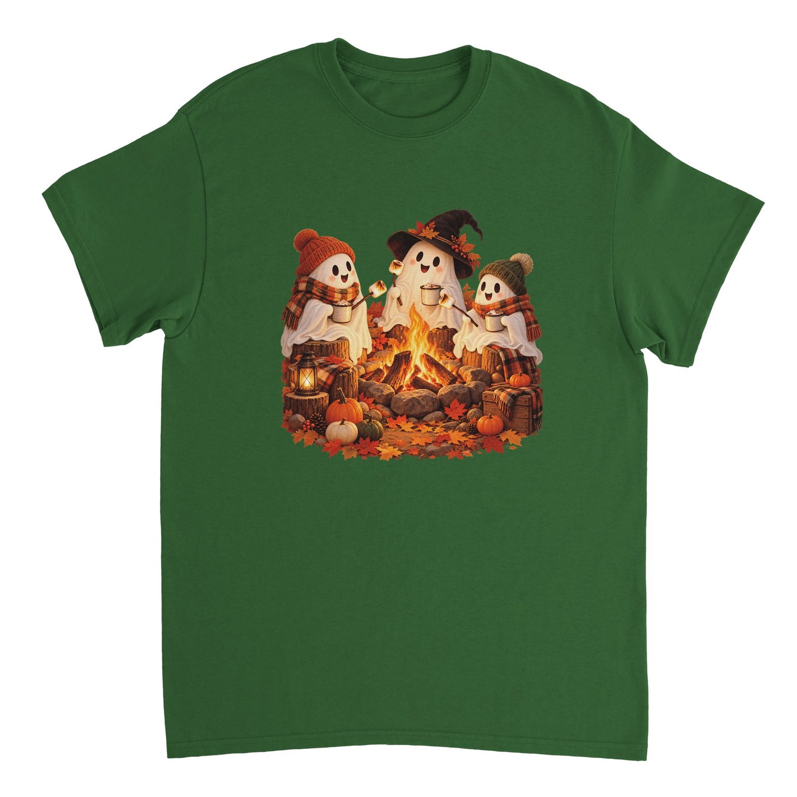 Ghost Campfire Halloween Shirt – Cute Ghosts Roasting Marshmallows Fall T-Shirt 12 0bafb39d-f9aa-4ced-ba0a-4ef9a0bf4d91