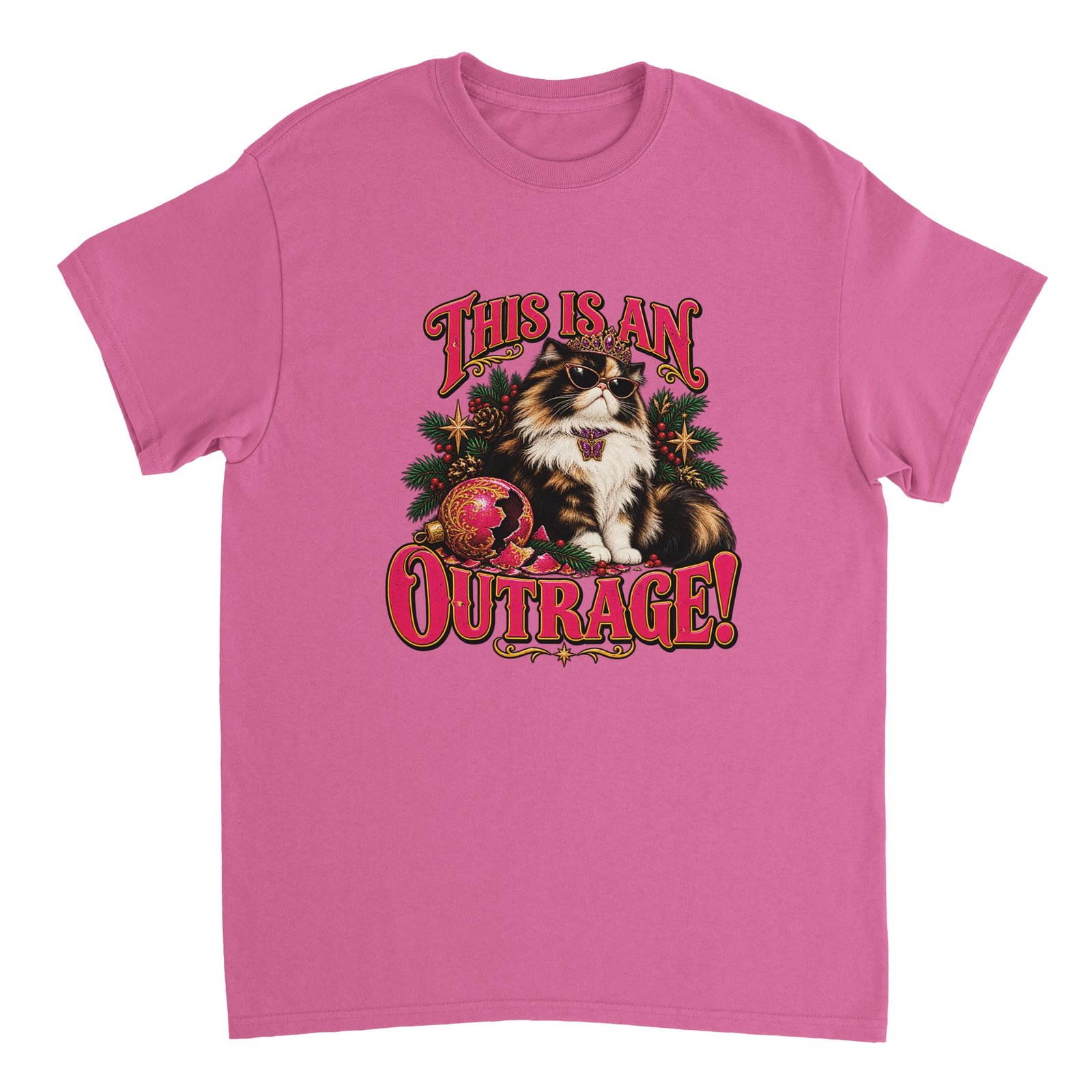 Dungeon Crawler Carl DCC Shirt - This Is An Outrage! Tiara Cat Heavyweight Unisex Tee 11 0fd08ccb-e959-42ac-ba8e-234bc69c494f