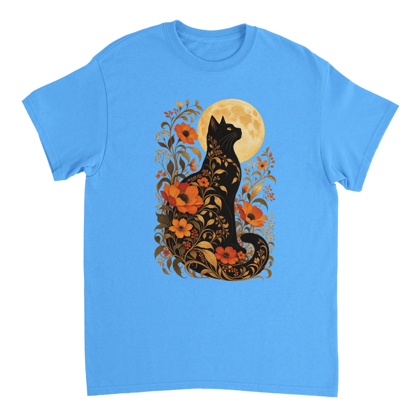 Black Cat Full Moon Shirt – Gothic Floral Cat & Autumn Moon Halloween T-Shirt 16 10d32f09-311e-41e8-8f4a-59825e15aeb3