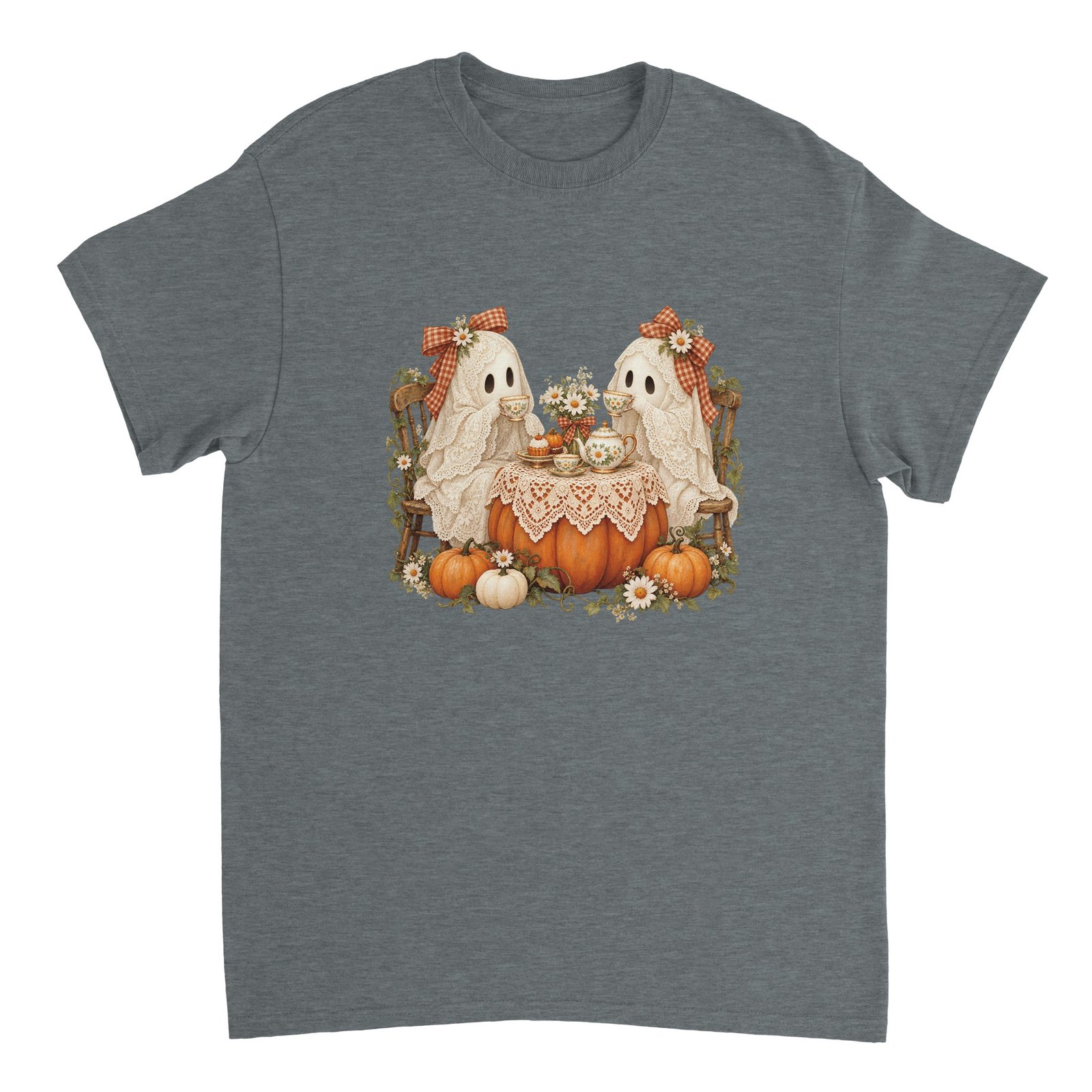Pumpkin Ghost Tea Party Shirt – Cute Cottagecore Halloween Ghosts T-Shirt 12 121a81b2-8855-4377-a8de-0ac9c25cbb54