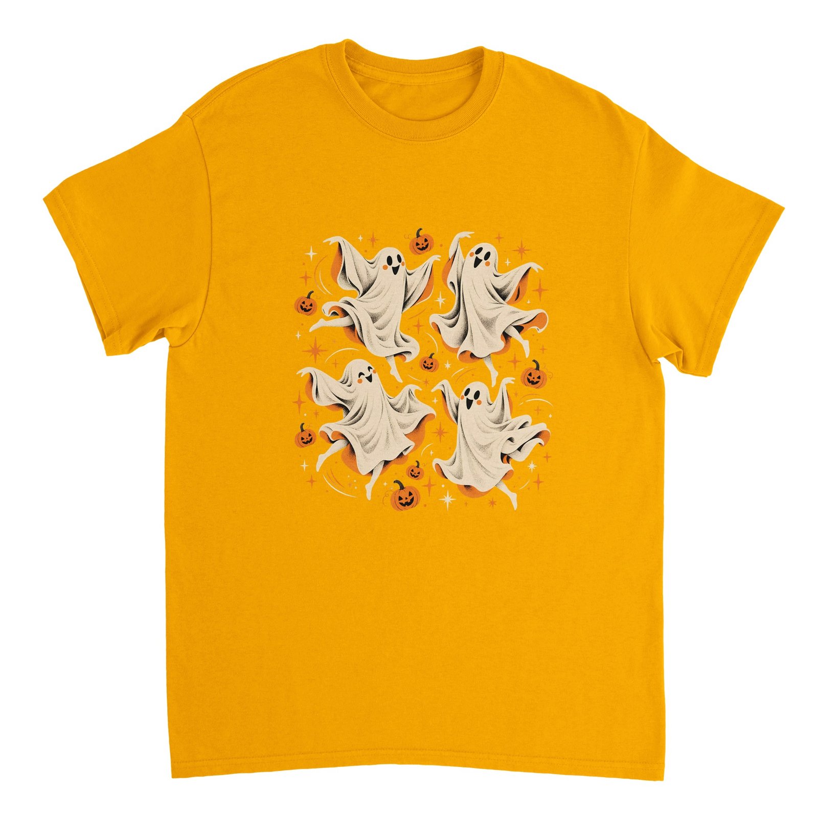 Dancing Ghosts Halloween Shirt – Cute Spooky Ghosts & Pumpkins Graphic T-Shirt 12 16525859-0f42-47ca-94d9-50ad6235a8b2