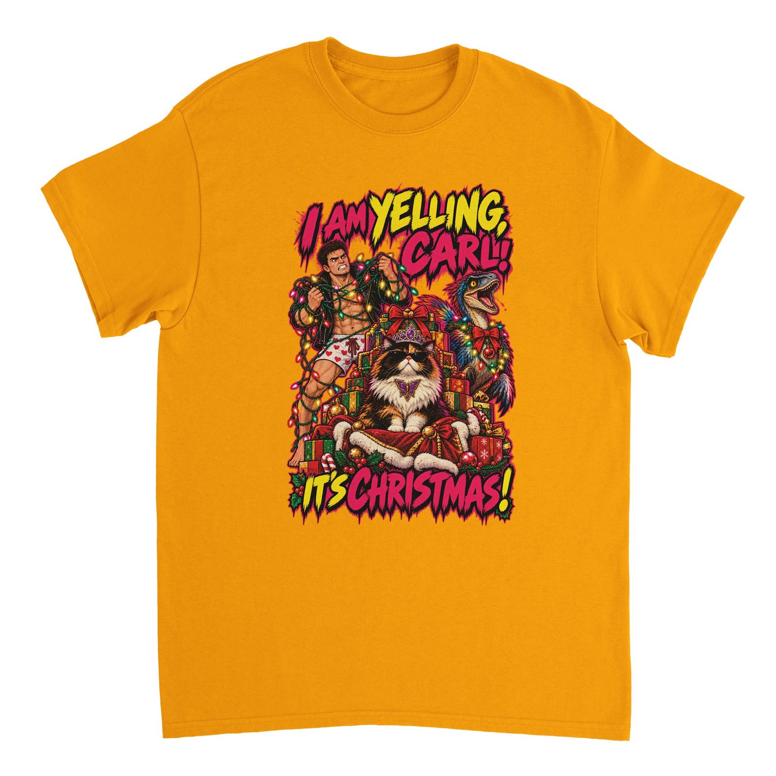 Dungeon Crawler Carl Christmas Shirt - I Am Yelling, Carl! It's Christmas! Heavyweight Unisex Tee 7 1ade772e-cc44-49e6-8616-2cf14ad0d880