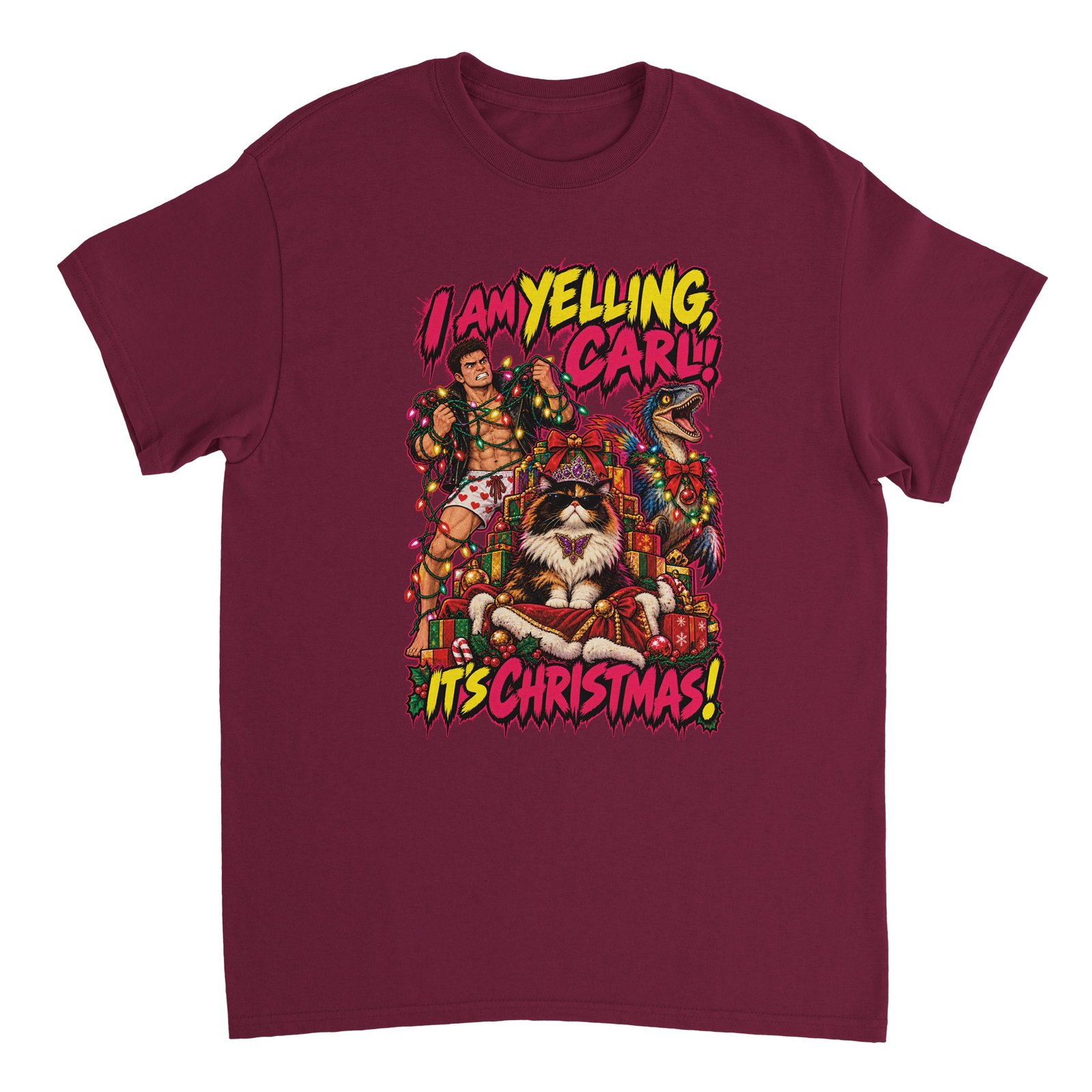 Dungeon Crawler Carl Christmas Shirt - I Am Yelling, Carl! It's Christmas! Heavyweight Unisex Tee 4 1ebf8a21-5905-4015-a175-5d269c07e302