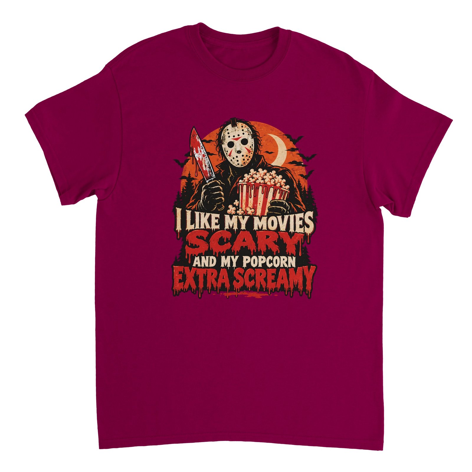 Jason Voorhees Funny Horror Movie T-Shirt – Extra Screamy Popcorn Halloween Shirt 11 205d8772-df35-4758-ae1b-b0705980d3a4