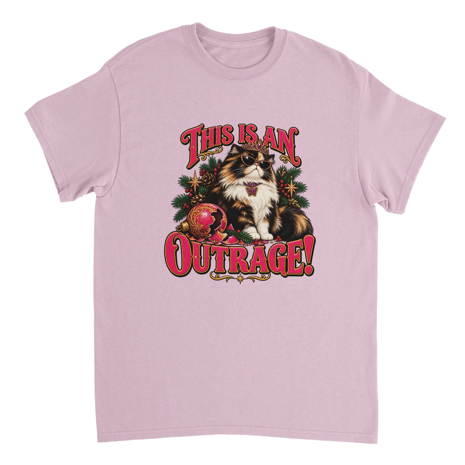 Dungeon Crawler Carl DCC Shirt - This Is An Outrage! Tiara Cat Heavyweight Unisex Tee 5 20ff9328-e5db-4b2e-9c0f-5f92cd06db68