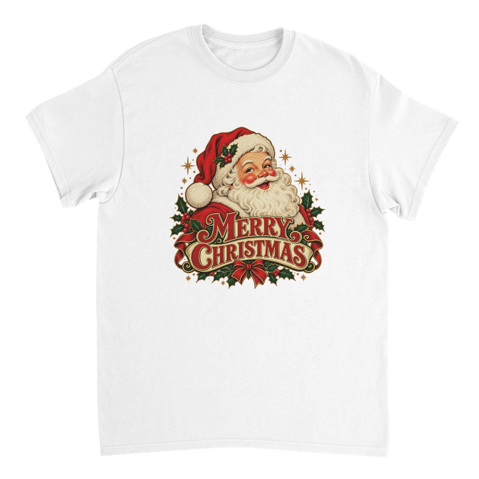 Merry Christmas Santa Shirt - Vintage Smiling Santa Heavyweight Unisex Tee 13 2517ec25-45fc-41bd-8b20-4c5e8ac39d15