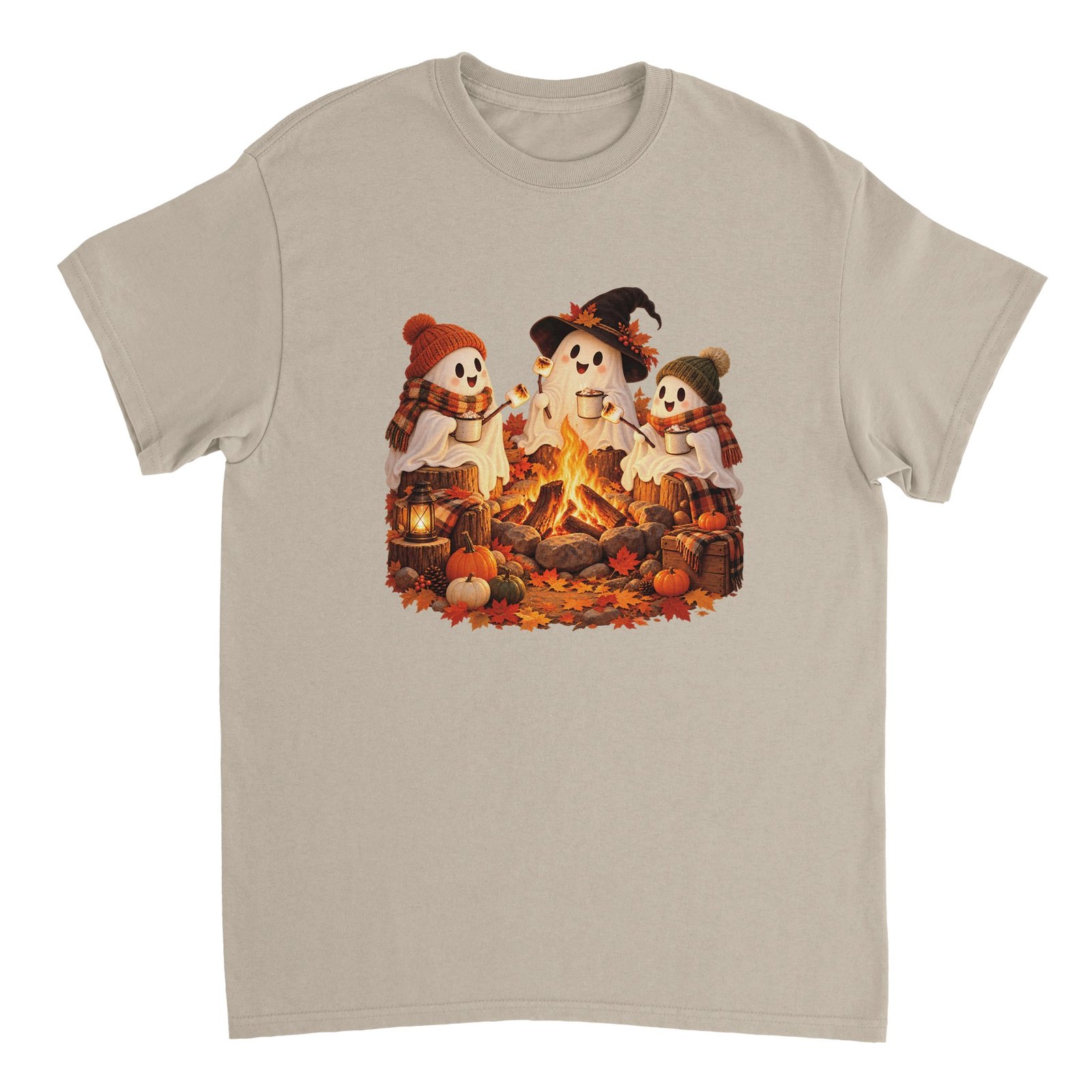 Ghost Campfire Halloween Shirt – Cute Ghosts Roasting Marshmallows Fall T-Shirt 7 2adb4dea-6811-47ef-9e07-a6053bfffdcc