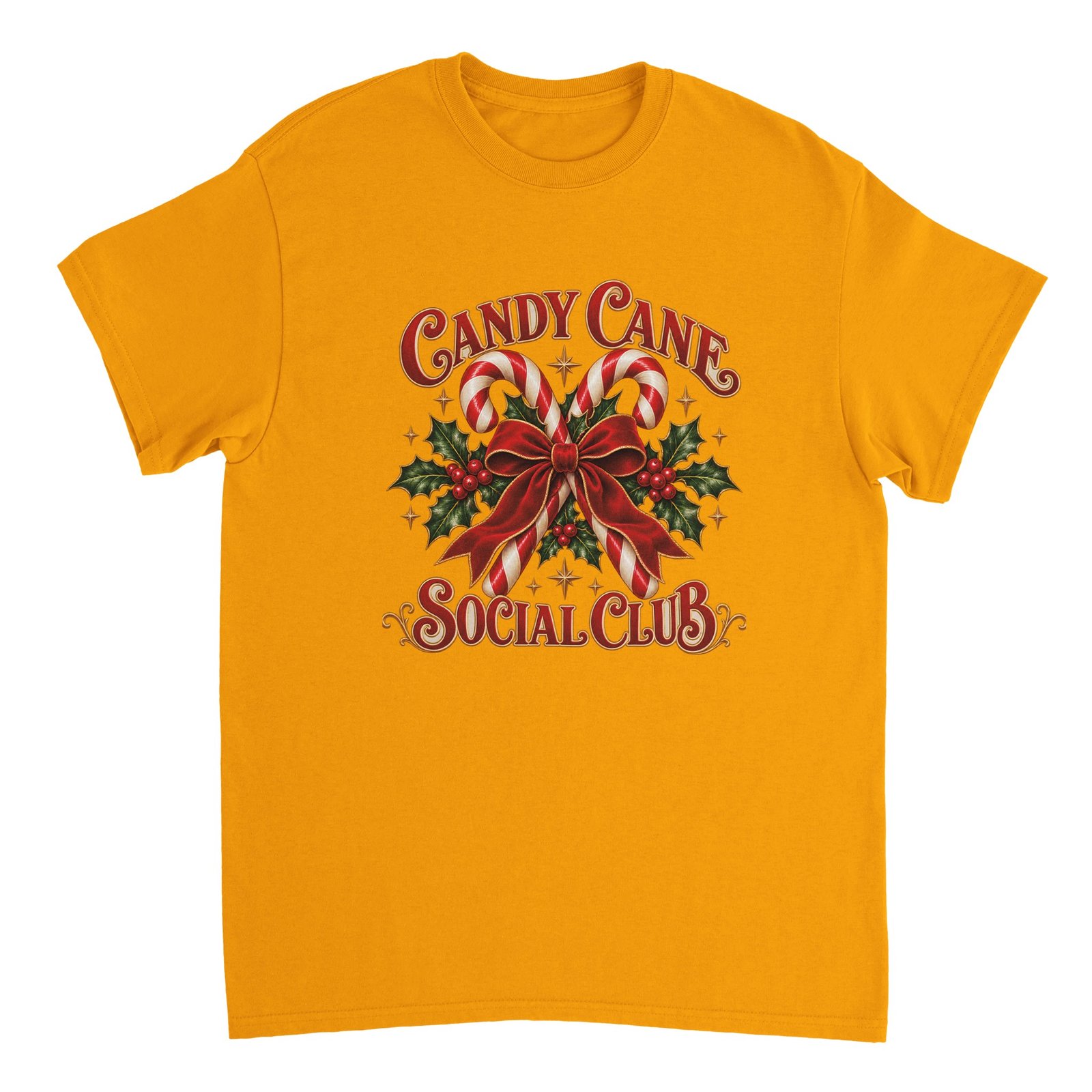 Candy Cane Social Club Shirt - Vintage Christmas Heavyweight Unisex Tee 7 2c2dc94f-ea5d-492f-8fea-4ce612b04a2e