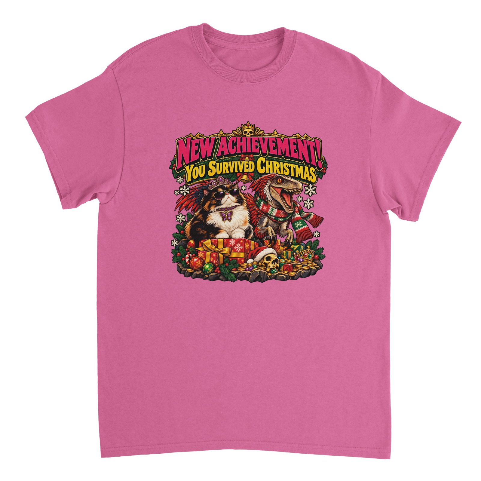 Princess Donut DCC Shirt - New Achievement! You Survived Christmas Heavyweight Unisex Tee 10 31c1abaf-def4-41d6-832c-f3954eb8164c