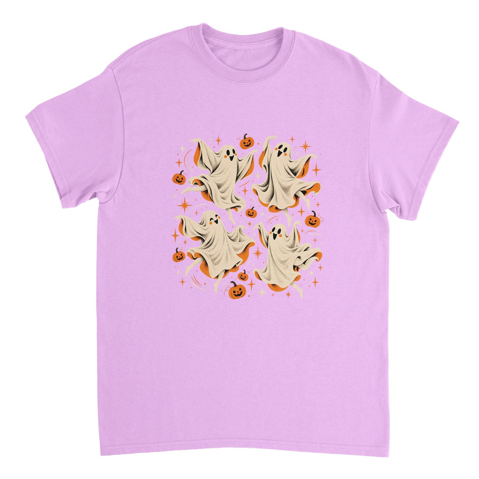 Dancing Ghosts Halloween Shirt – Cute Spooky Ghosts & Pumpkins Graphic T-Shirt 5 36531610-cc9b-4d22-9127-14c2db8bc1ac