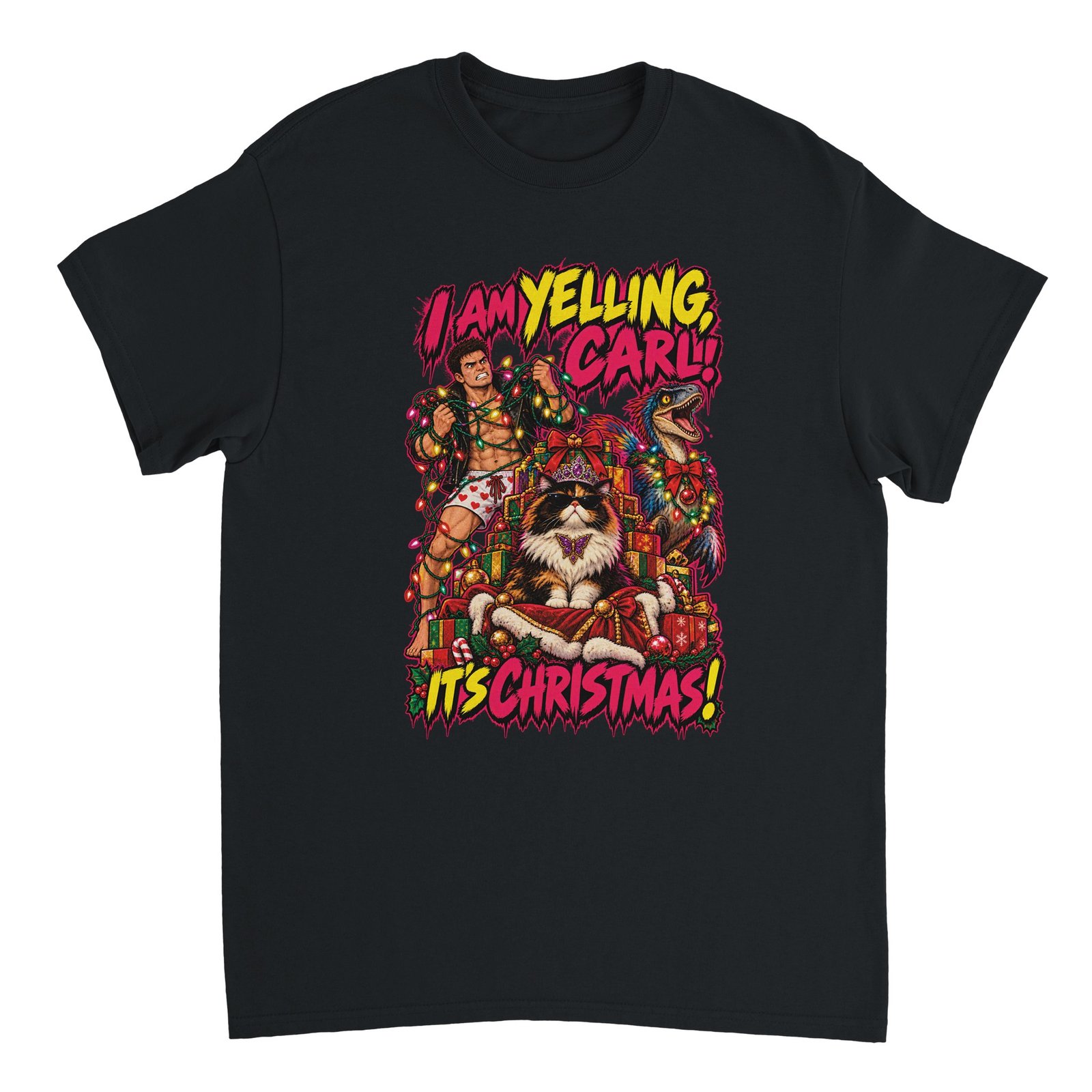 Dungeon Crawler Carl Christmas Shirt - I Am Yelling, Carl! It's Christmas! Heavyweight Unisex Tee 8 375ebdc0-2359-4c9e-a570-88645b052027