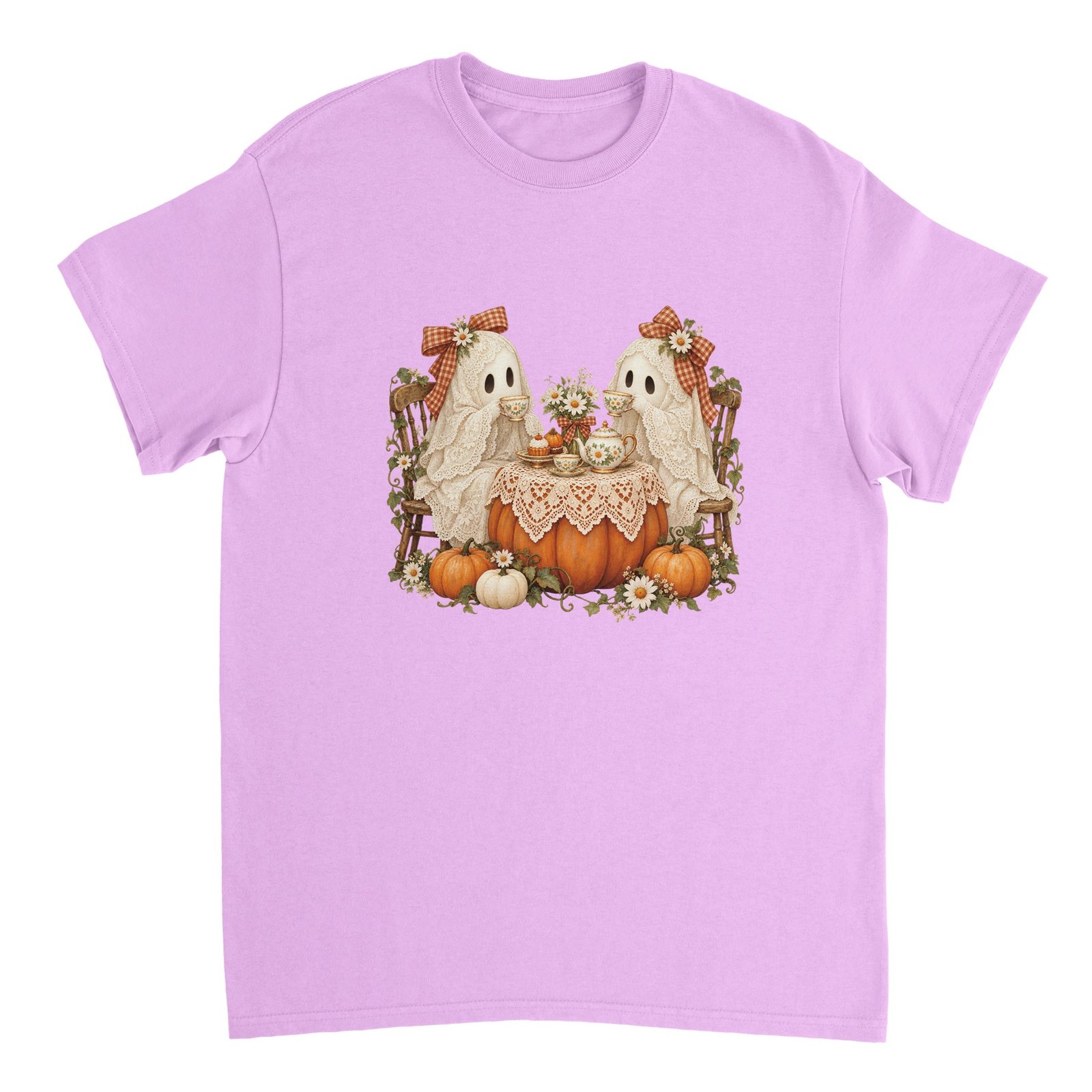 Pumpkin Ghost Tea Party Shirt – Cute Cottagecore Halloween Ghosts T-Shirt 7 3dcd3b9d-5702-400a-8361-74f3908944d5