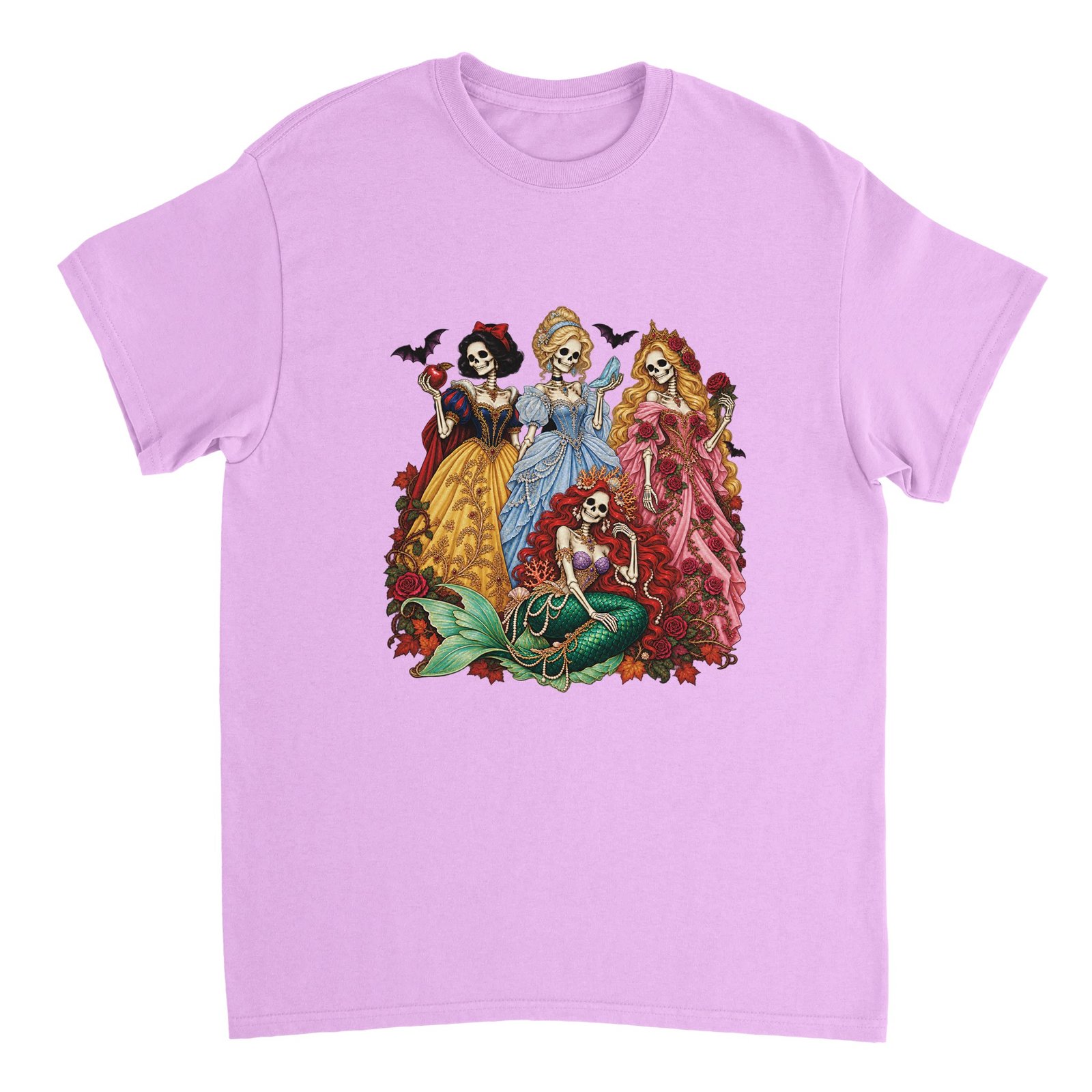 Halloween Skeleton Princesses T-Shirt – Gothic Fairy Tale Graphic Tee 5 40746b14-5c37-4a6b-a407-8e5dd1e900bc