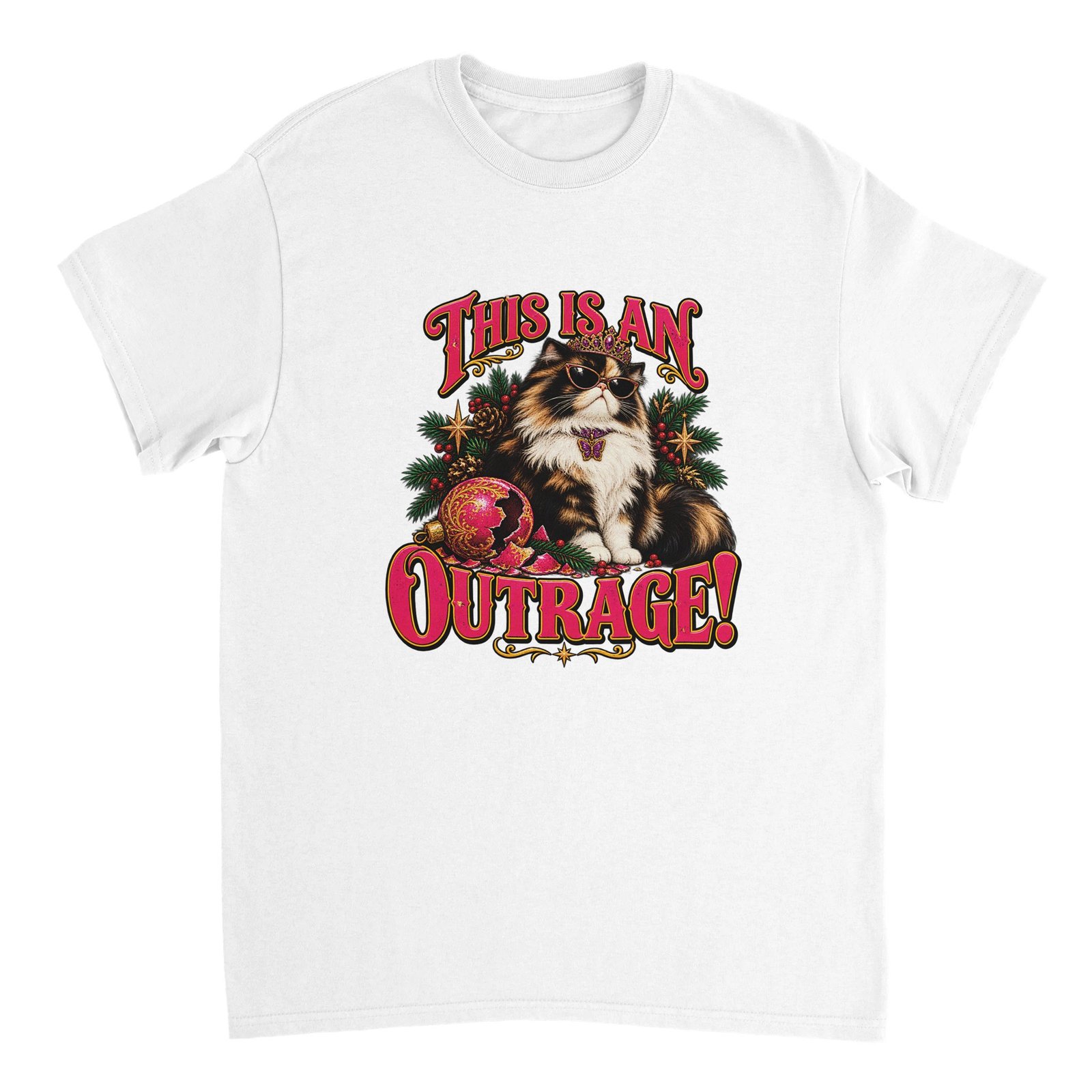 Dungeon Crawler Carl DCC Shirt - This Is An Outrage! Tiara Cat Heavyweight Unisex Tee 12 40c2b04d-35d5-4999-8039-9999a2b45ef9