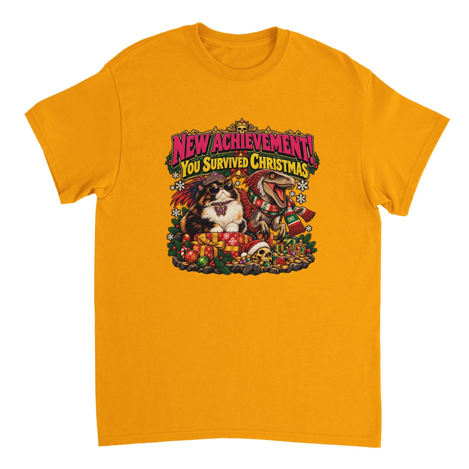 Princess Donut DCC Shirt - New Achievement! You Survived Christmas Heavyweight Unisex Tee 5 41ed25a4-4420-4b55-ac0b-9841b0bcb32d