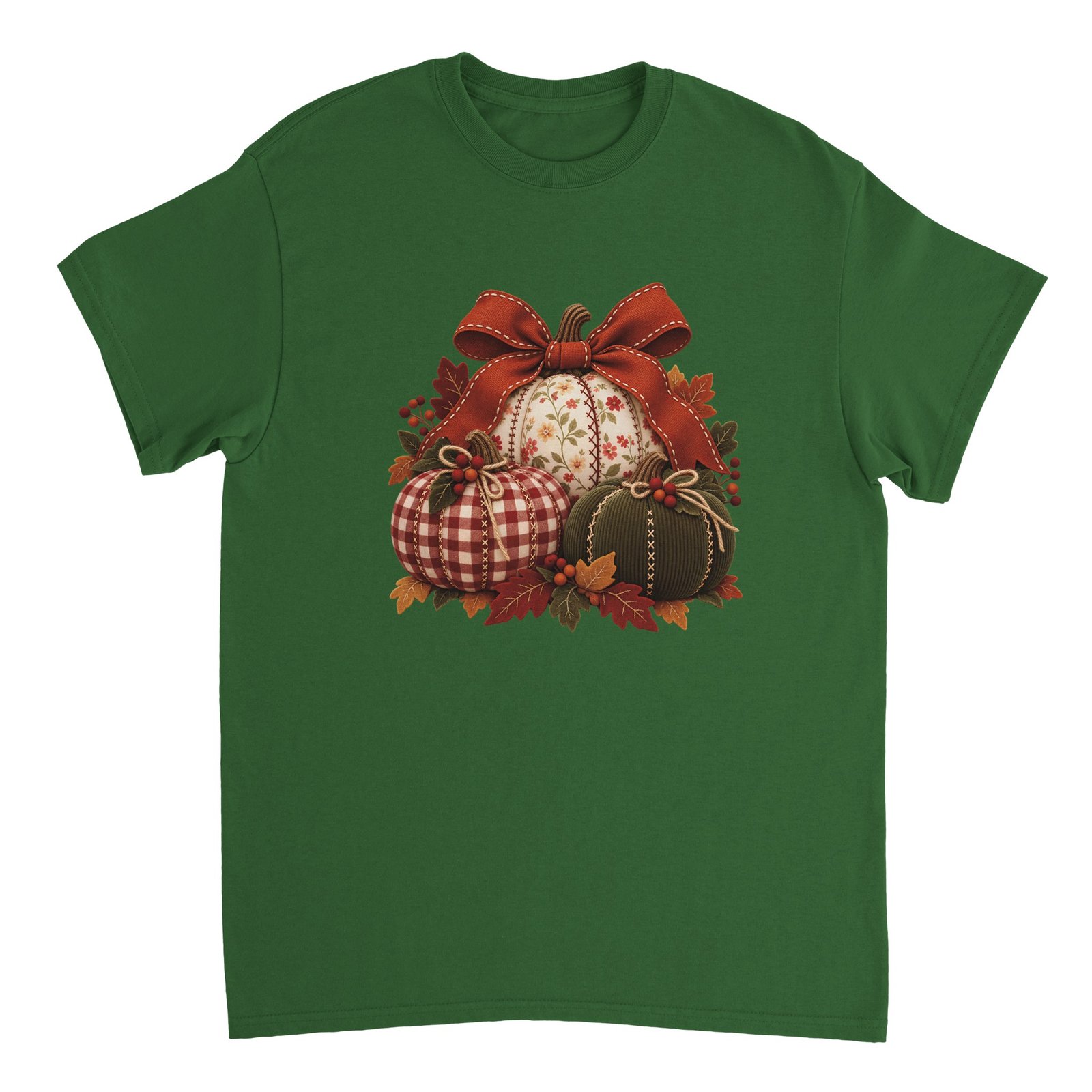 Patchwork Pumpkin Shirt – Cottagecore Fall Pumpkins with Gingham, Florals & Bow T-Shirt 3 460581a2-d64f-4487-92d4-8e20fc2483e7