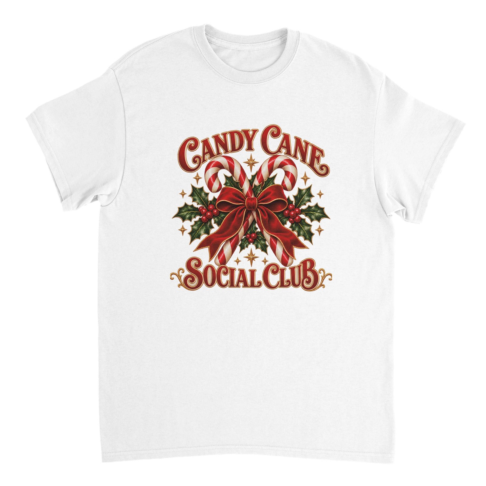 Candy Cane Social Club Shirt - Vintage Christmas Heavyweight Unisex Tee 8 4768974f-e65e-4799-ba7a-690ec541528b