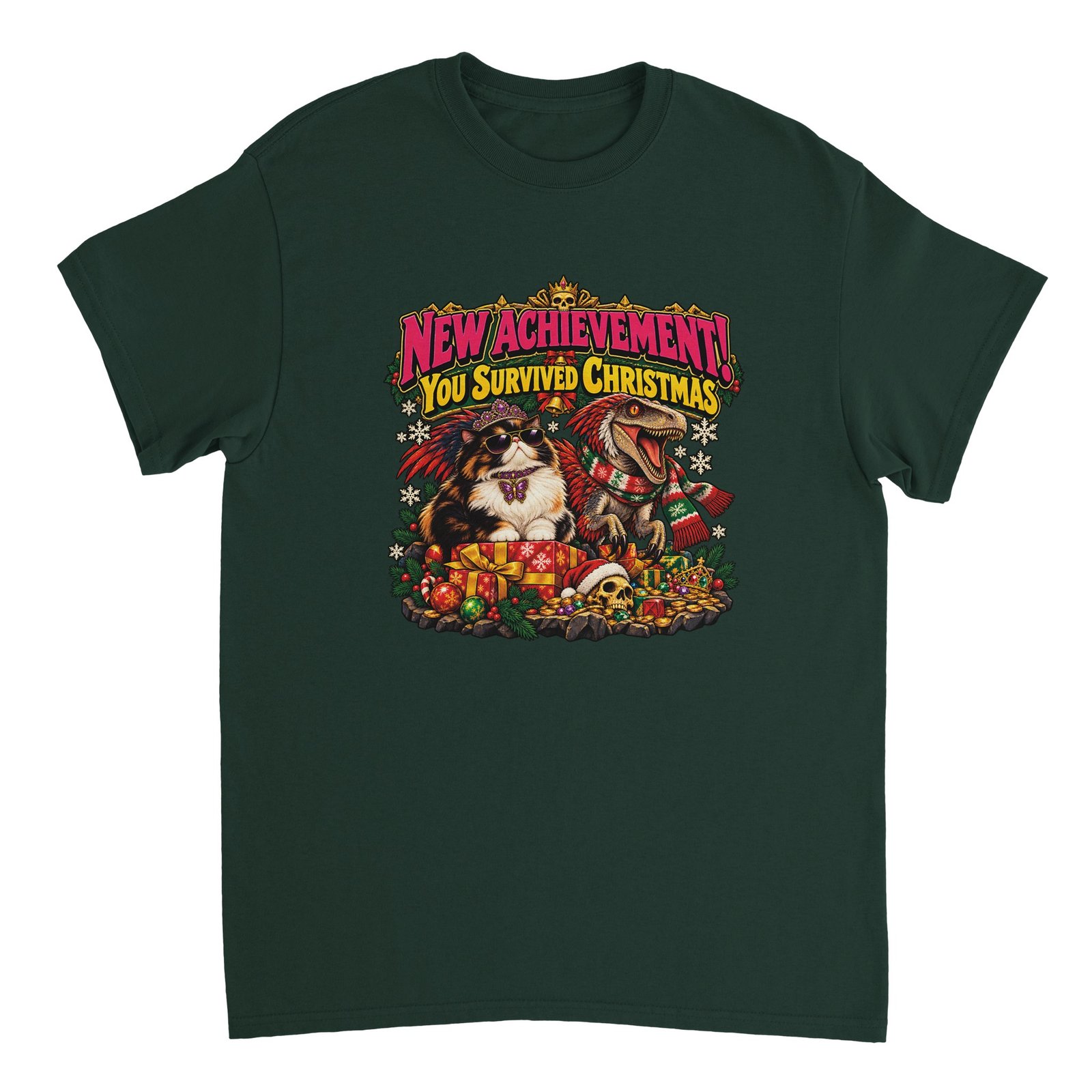 Princess Donut DCC Shirt - New Achievement! You Survived Christmas Heavyweight Unisex Tee 4 49e94018-e6cd-44e5-bceb-758eba4e8207