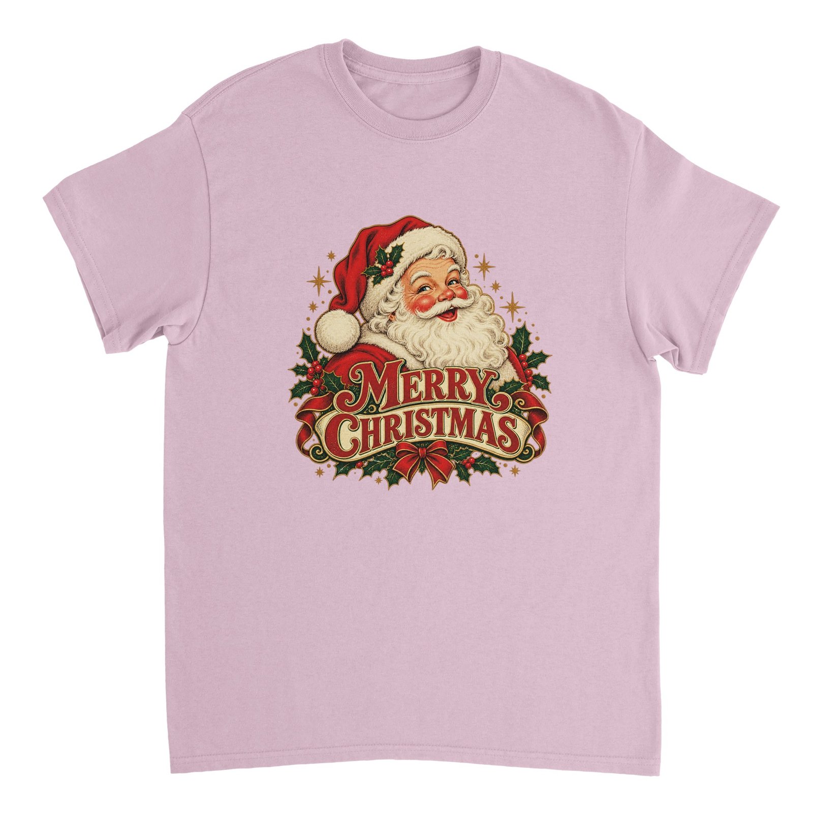 Merry Christmas Santa Shirt - Vintage Smiling Santa Heavyweight Unisex Tee 4 4a594e5f-8d5e-4876-86d7-afa05c17233b