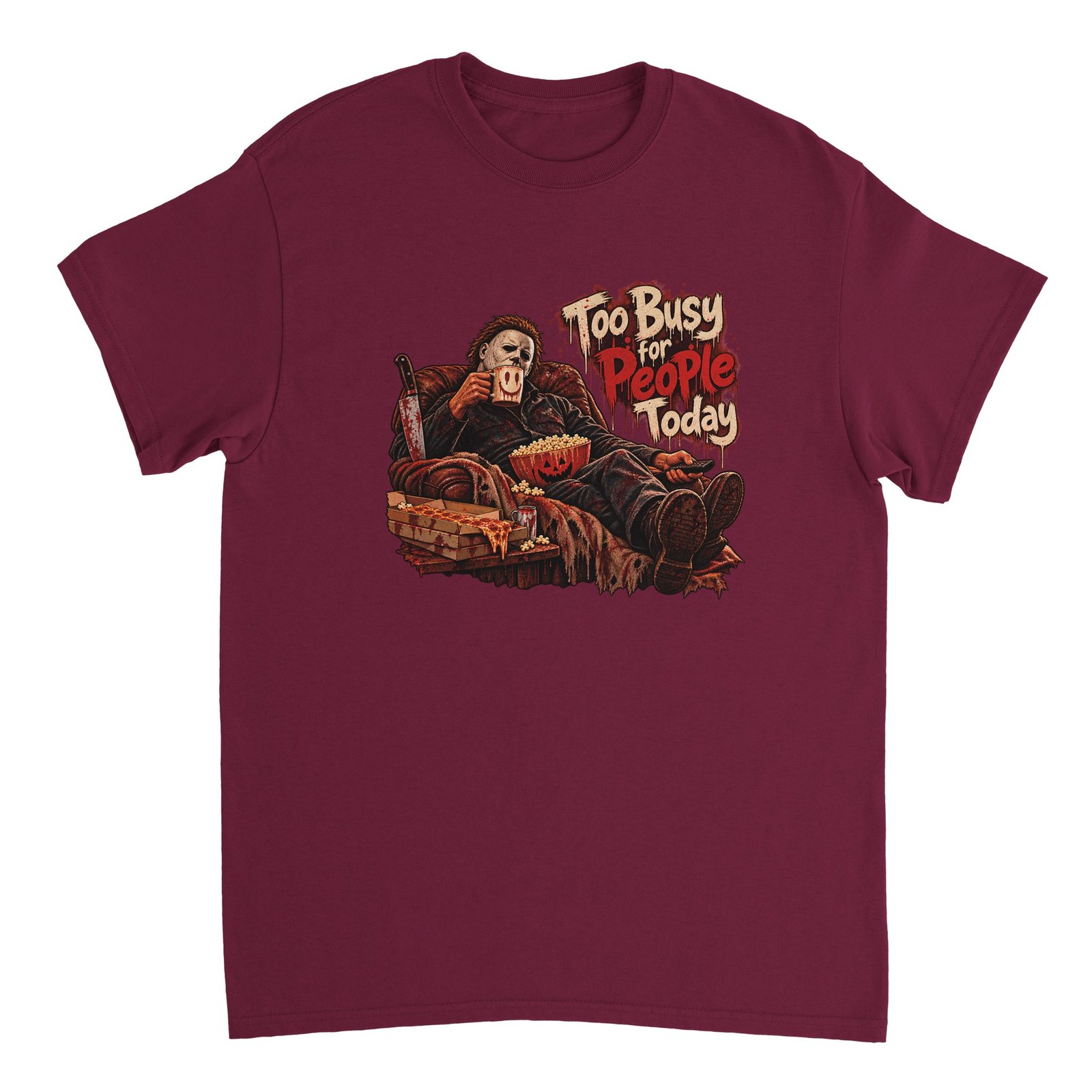 Halloween Slasher Shirt | Funny Too Busy for People Today Heavyweight Tee 10 4a8ff522-3d9b-41b6-904e-83a862a8d017