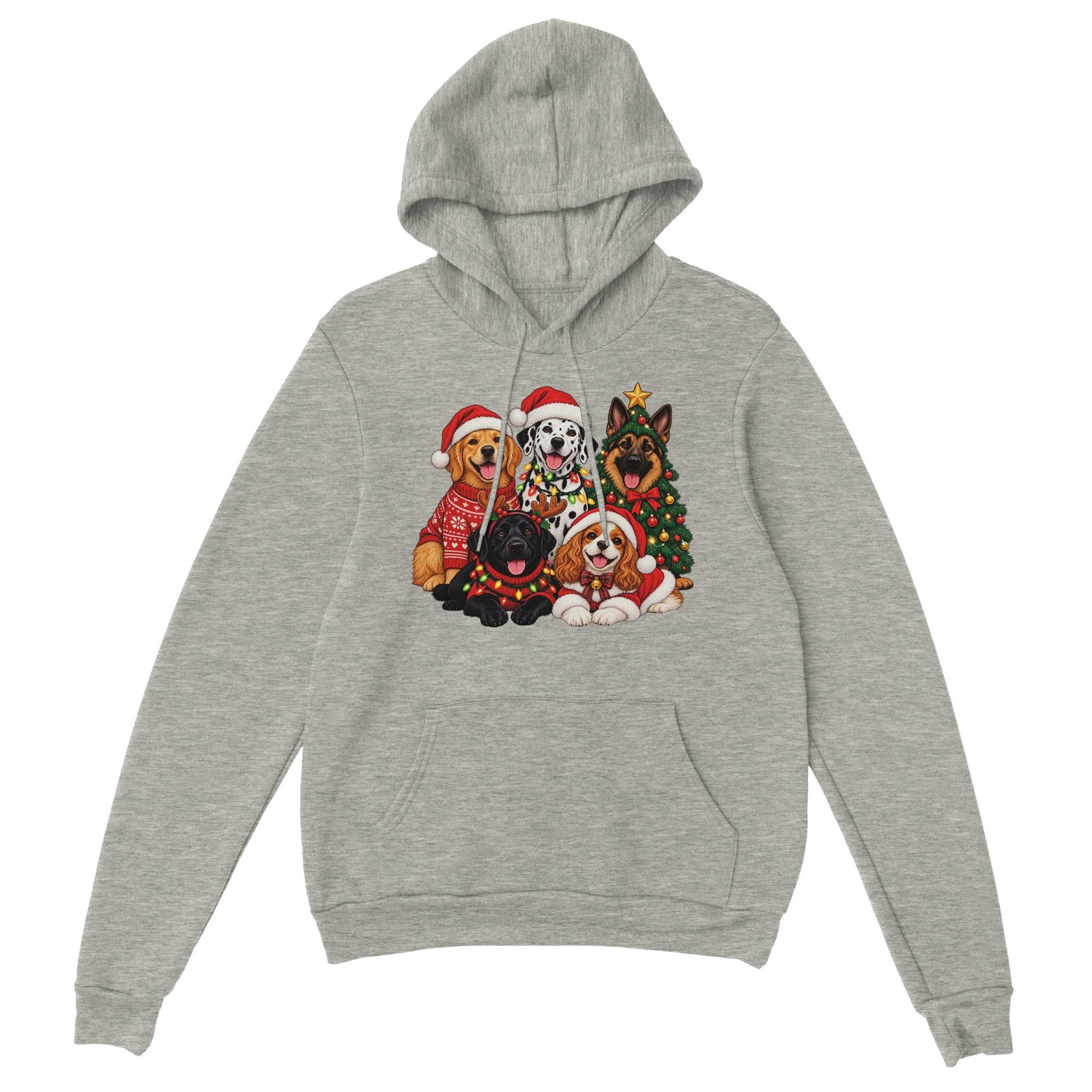 Christmas Dogs Hoodie - Five Festive Pups Classic Unisex Pullover Hoodie 8 4f491551-65bd-4046-b76b-f914548561ec