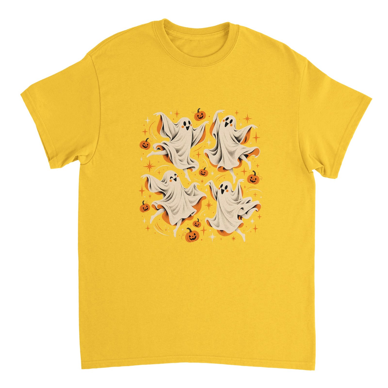 Dancing Ghosts Halloween Shirt – Cute Spooky Ghosts & Pumpkins Graphic T-Shirt 13 51b5c921-bb96-4def-ae3a-35b9a2f410a1