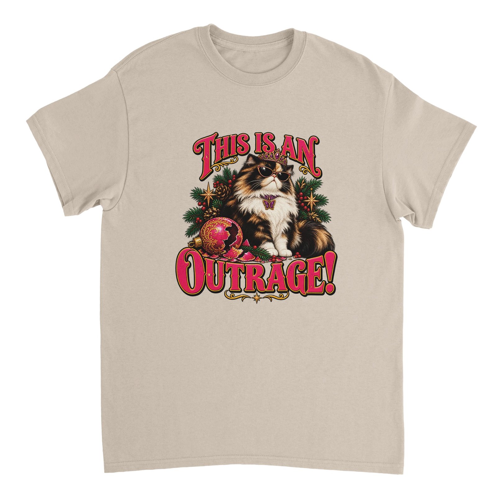 Dungeon Crawler Carl DCC Shirt - This Is An Outrage! Tiara Cat Heavyweight Unisex Tee 7 5d36f808-1697-4430-88b5-915f11dbb9da