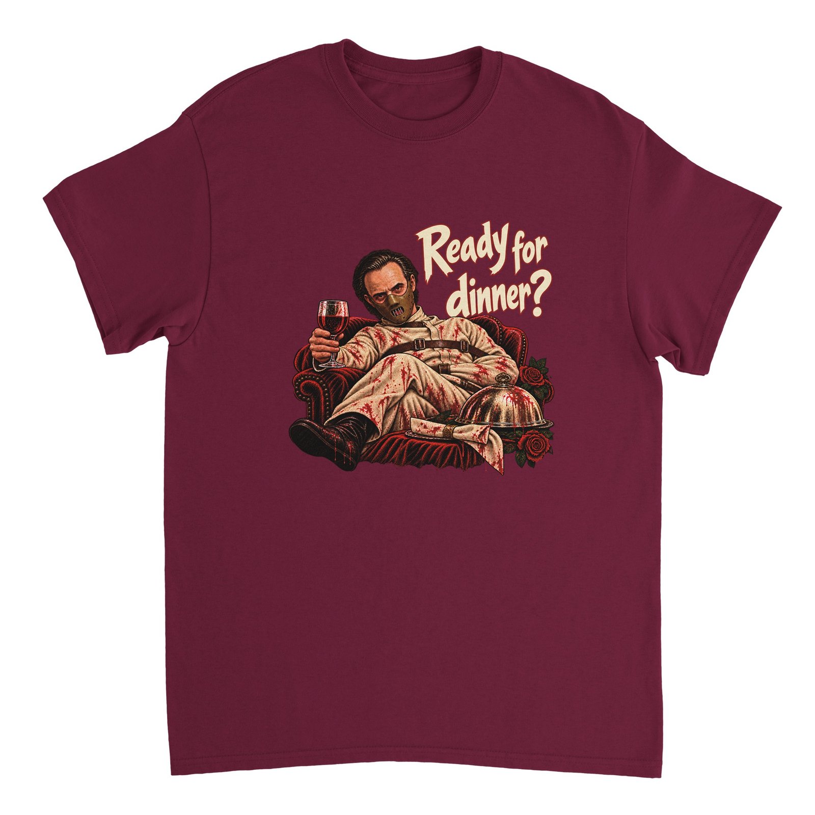 Hannibal Lecter Shirt | Funny Ready for Dinner Halloween Heavyweight Tee 12 5d6dba65-cfa6-4cb8-aa90-dddf1d17c5ad