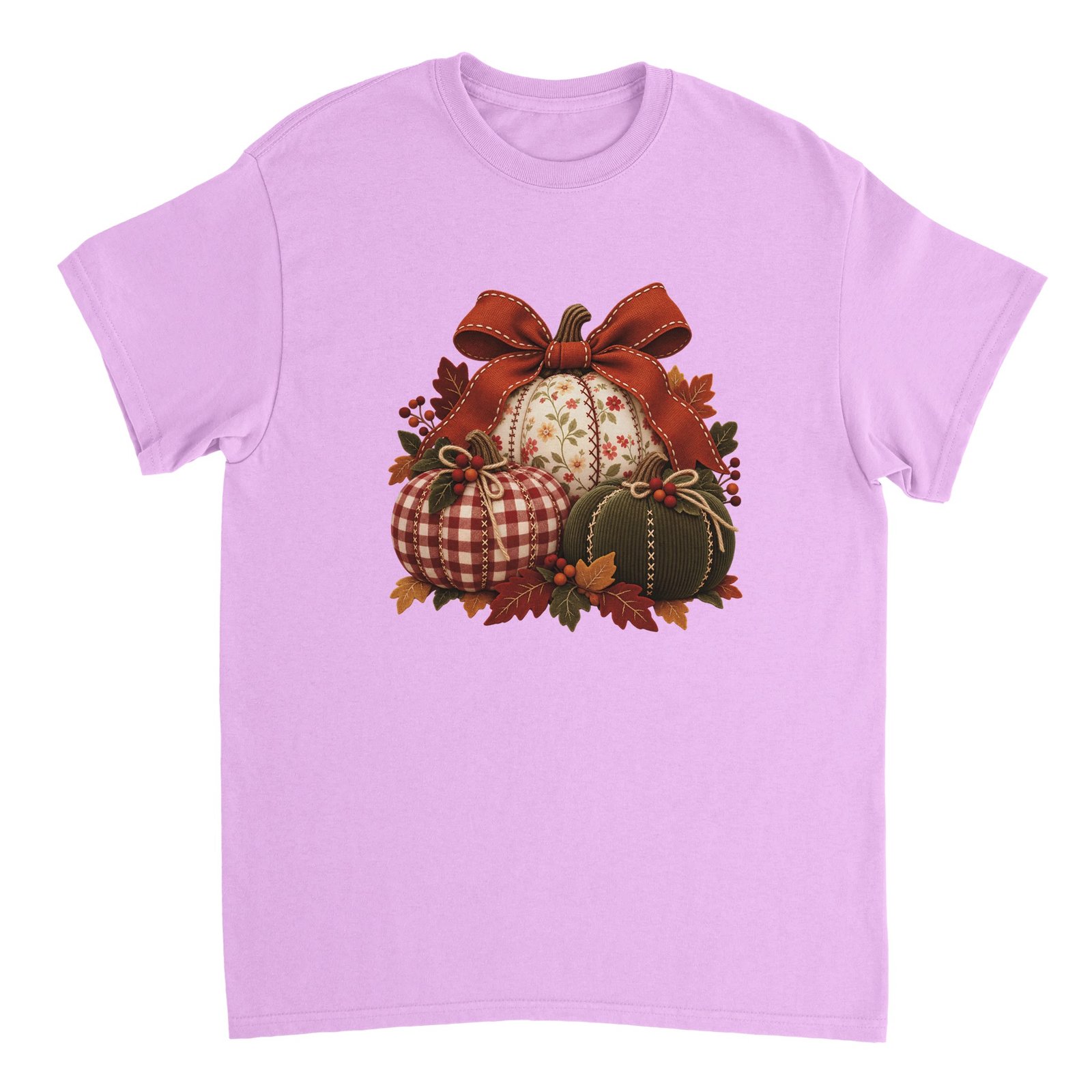 Patchwork Pumpkin Shirt – Cottagecore Fall Pumpkins with Gingham, Florals & Bow T-Shirt 7 6671d837-9527-438a-9a98-5bbf240a8743
