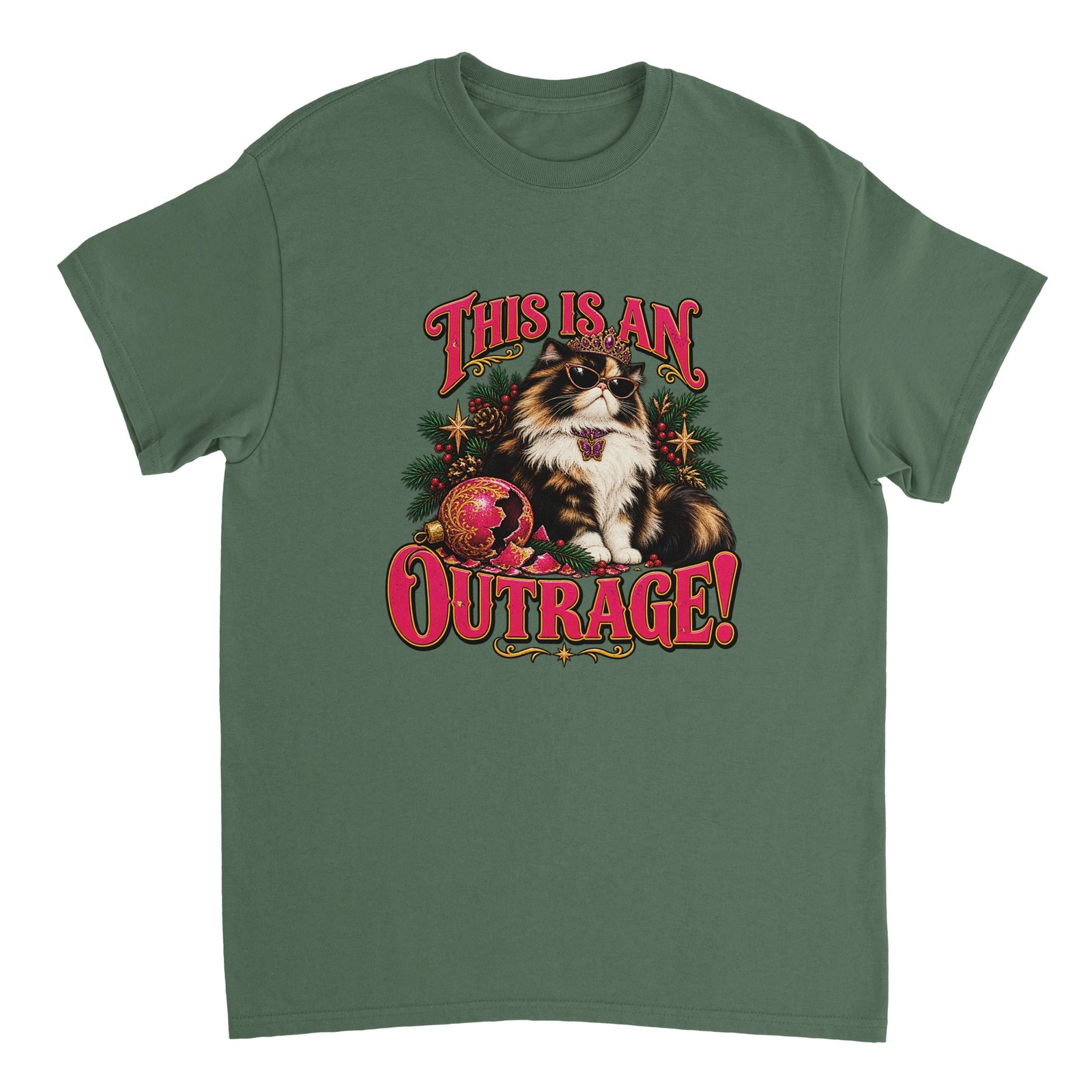 Dungeon Crawler Carl DCC Shirt - This Is An Outrage! Tiara Cat Heavyweight Unisex Tee 3 6c84eb56-be00-43d1-bd8b-b4de71fa1238