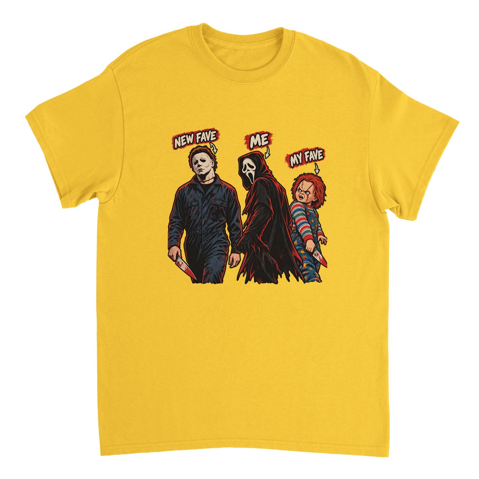 Michael Myers Ghostface Chucky Shirt – Funny Halloween Horror Villains T-Shirt 9 70060696-50f9-4f7b-9931-0a1b5e05a4c3
