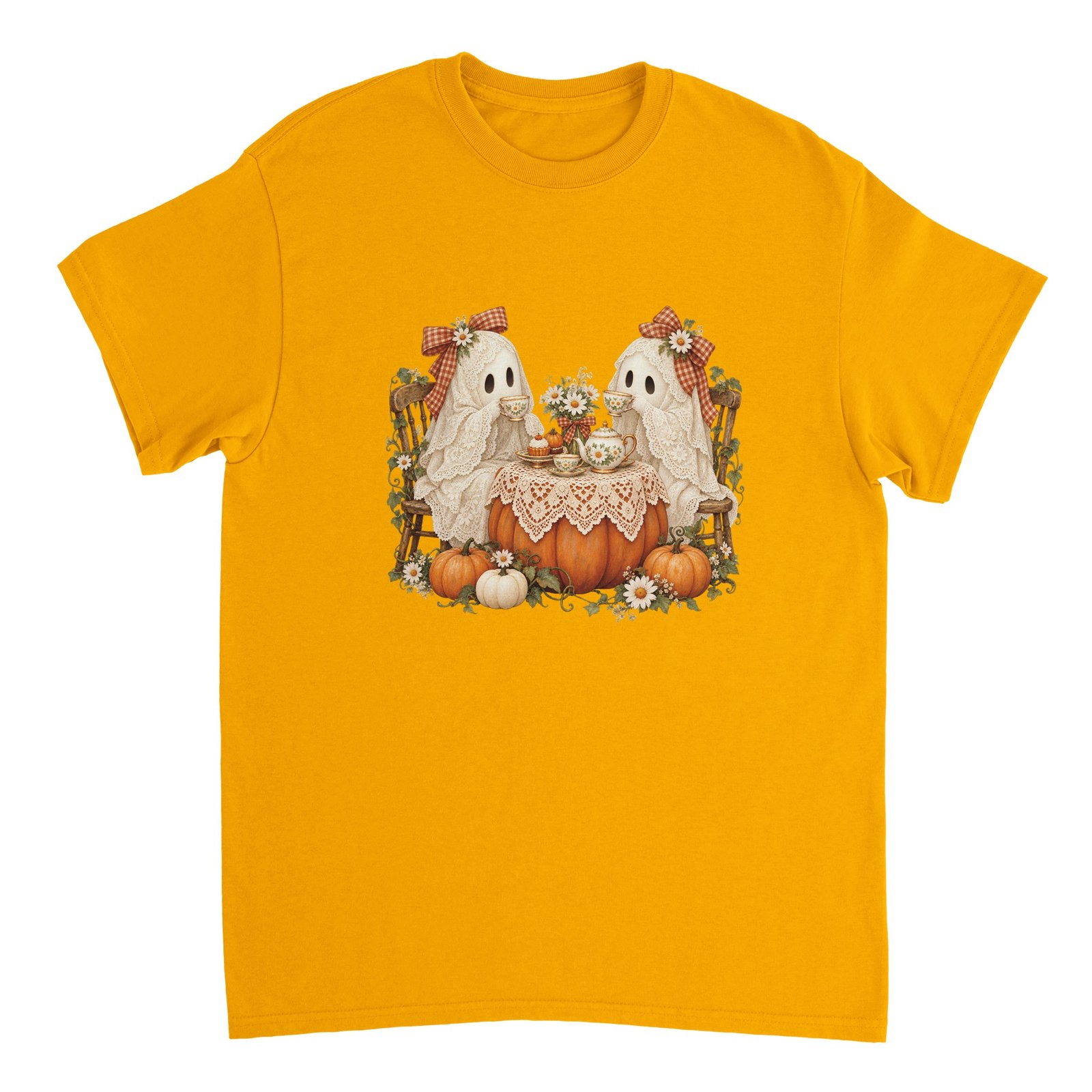 Pumpkin Ghost Tea Party Shirt – Cute Cottagecore Halloween Ghosts T-Shirt 8 724fa2e2-5111-43bf-b1f2-4b85dc4a599c
