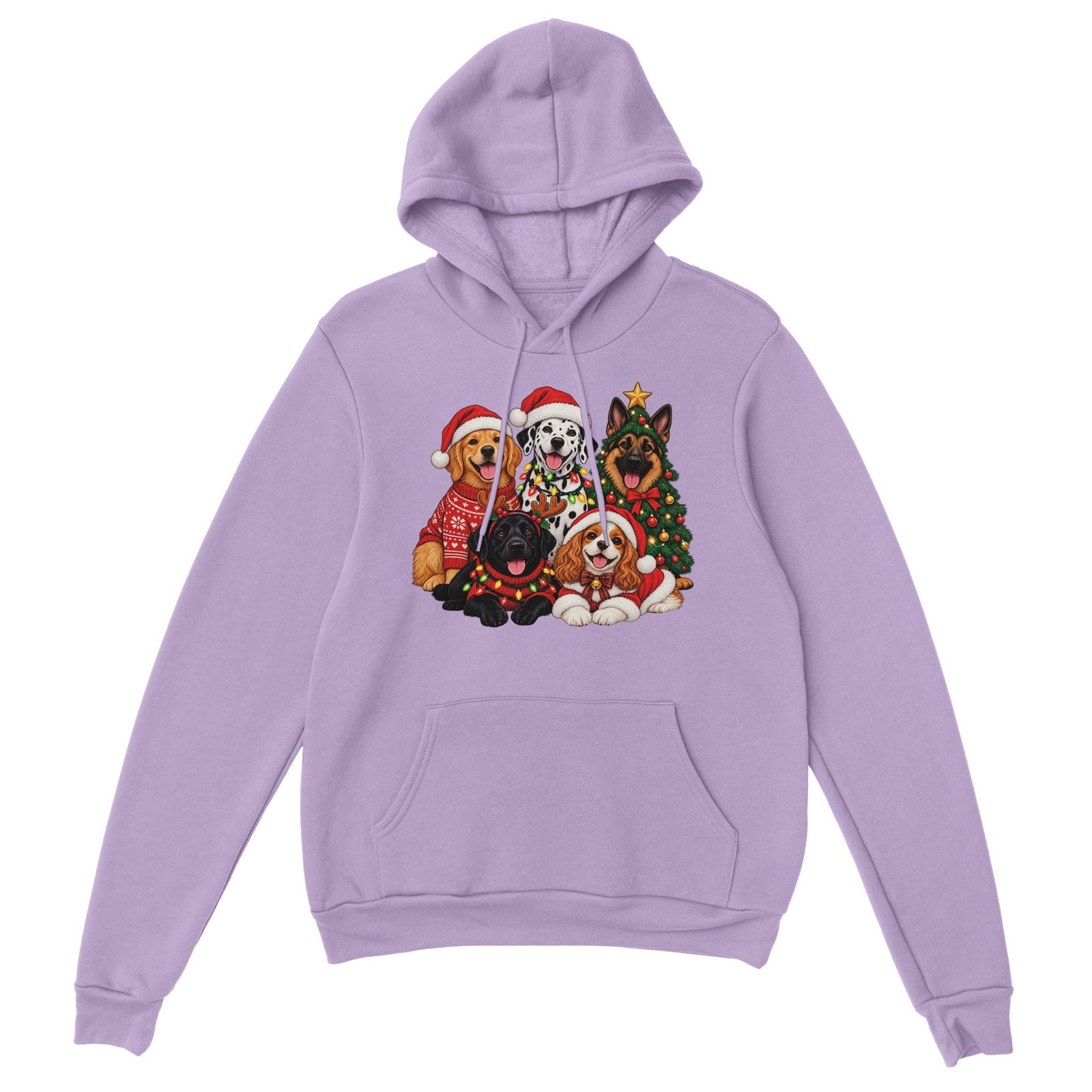 Christmas Dogs Hoodie - Five Festive Pups Classic Unisex Pullover Hoodie 5 72a2225e-b027-4b9d-b57e-1ac84b50840b
