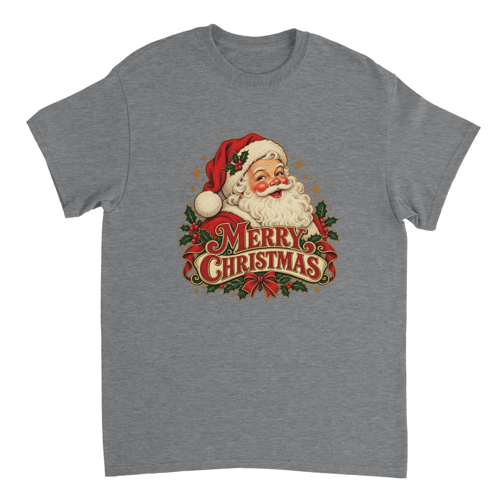 Merry Christmas Santa Shirt - Vintage Smiling Santa Heavyweight Unisex Tee 11 740d0e22-6d3f-44bc-af20-f9bb9482b16d