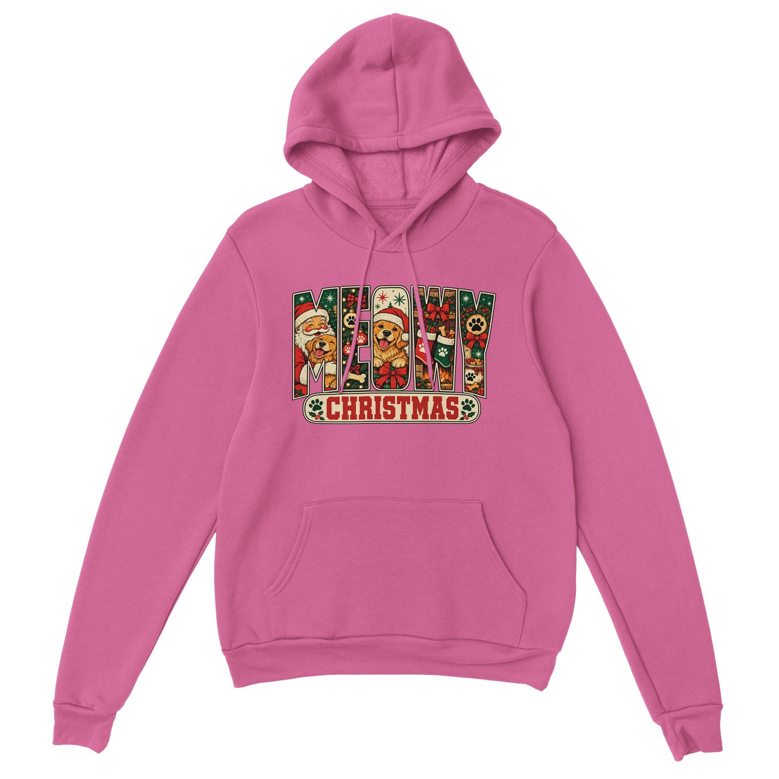 Meowy Christmas Hoodie - Santa and Golden Retriever Classic Unisex Pullover Hoodie 10 7ef3c914-4aa2-4d98-b5e8-8cdc54f24dd0