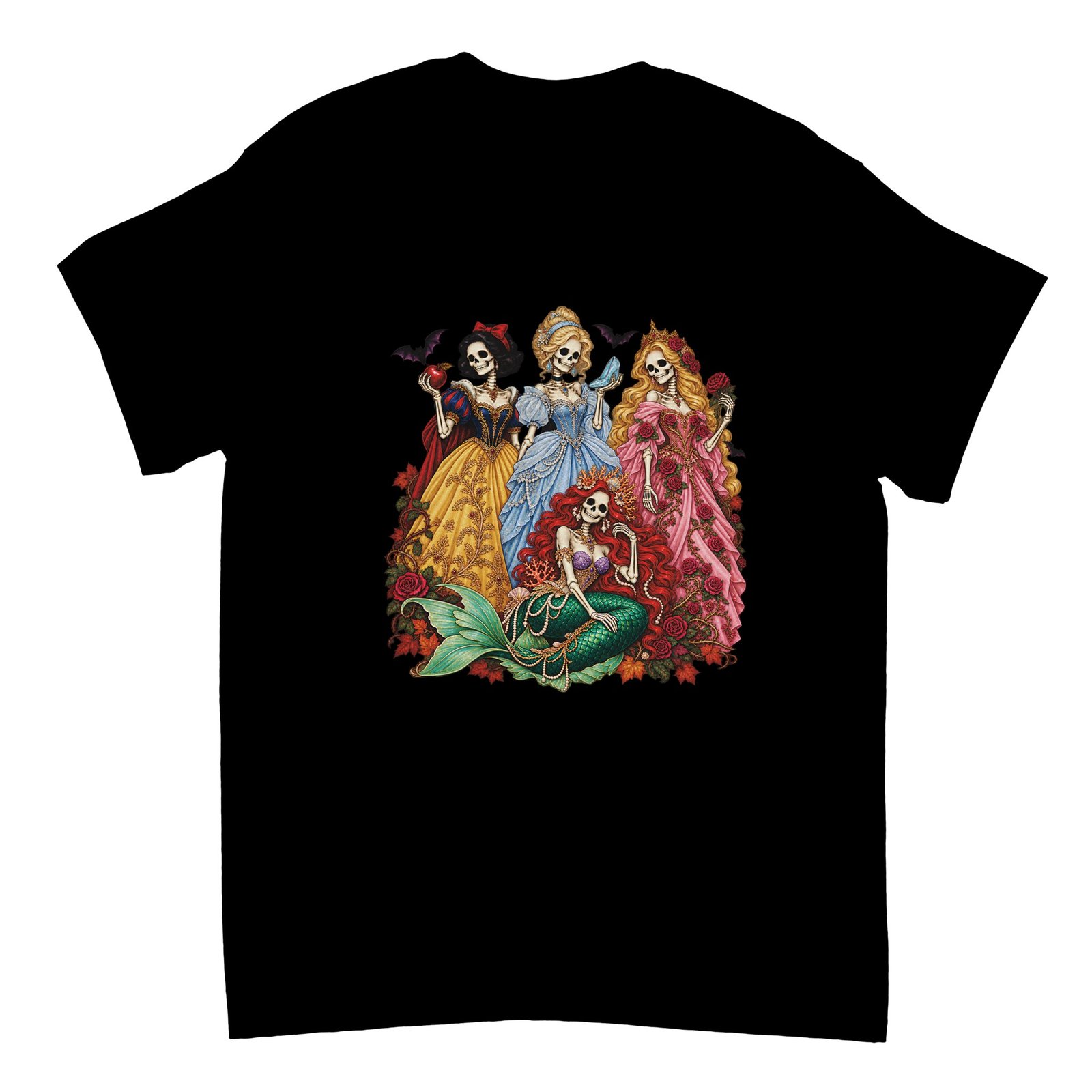 Halloween Skeleton Princesses T-Shirt – Gothic Fairy Tale Graphic Tee 14 861bc025-13f9-4d8b-b878-12d1b62e2b98