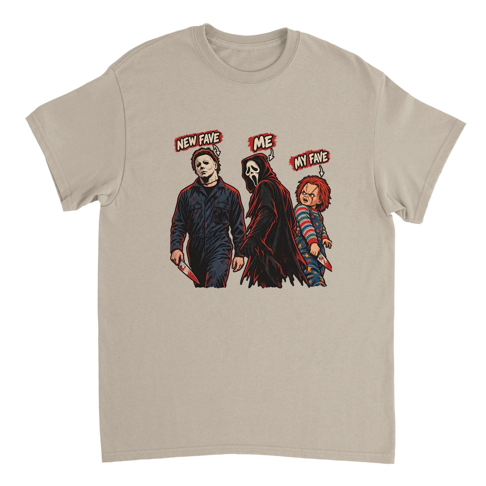 Michael Myers Ghostface Chucky Shirt – Funny Halloween Horror Villains T-Shirt 3 8695ecef-4b3c-4884-88a4-9075f805443d