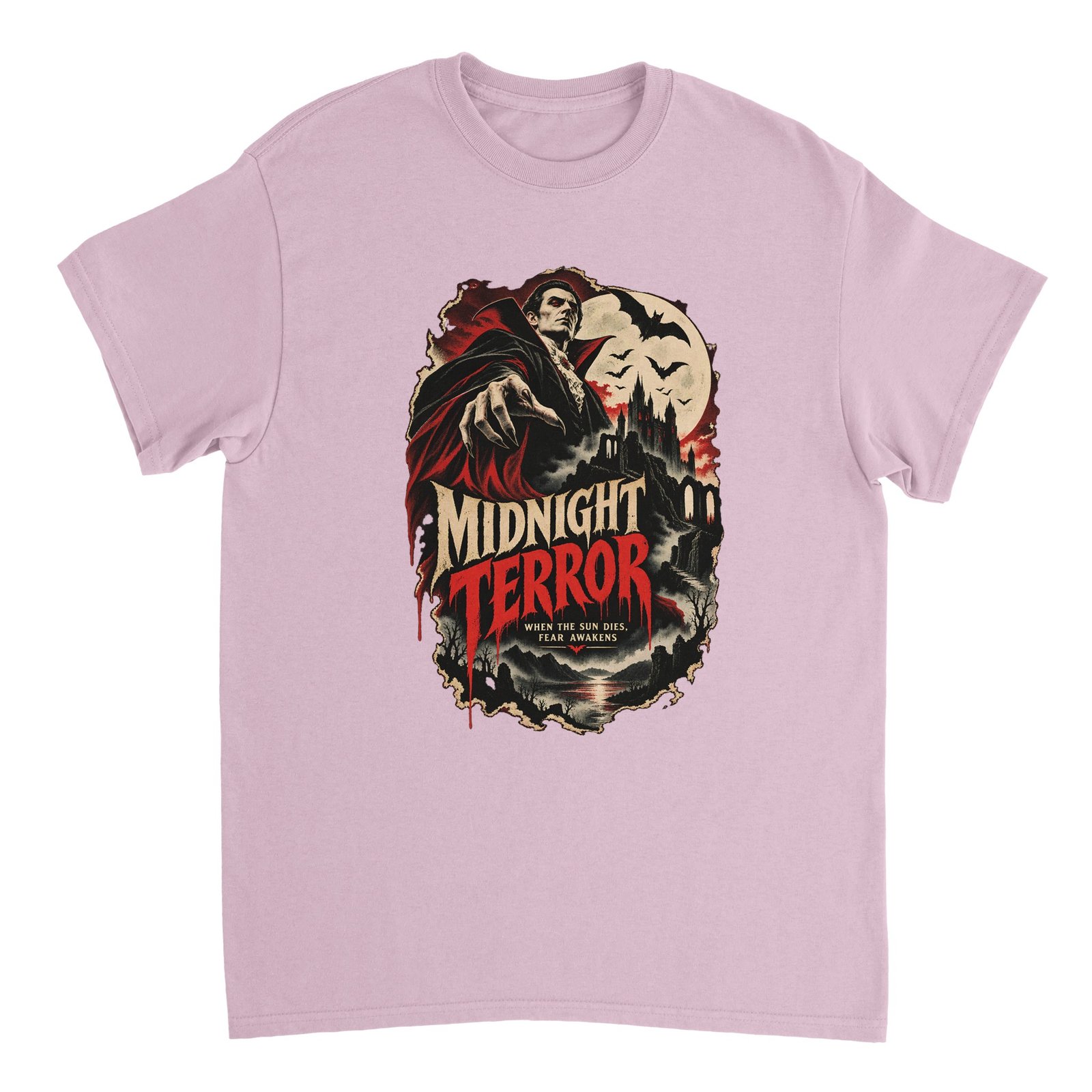 Midnight Terror Vampire Shirt - Vintage Horror Halloween Tee | Heavyweight Unisex 3 8794680f-3602-4d9c-96f0-c371e628b707