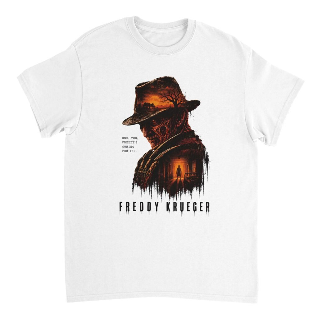 Nightmare Horror T-Shirt Vintage Slasher Halloween Gildan 5000 Graphic Tee