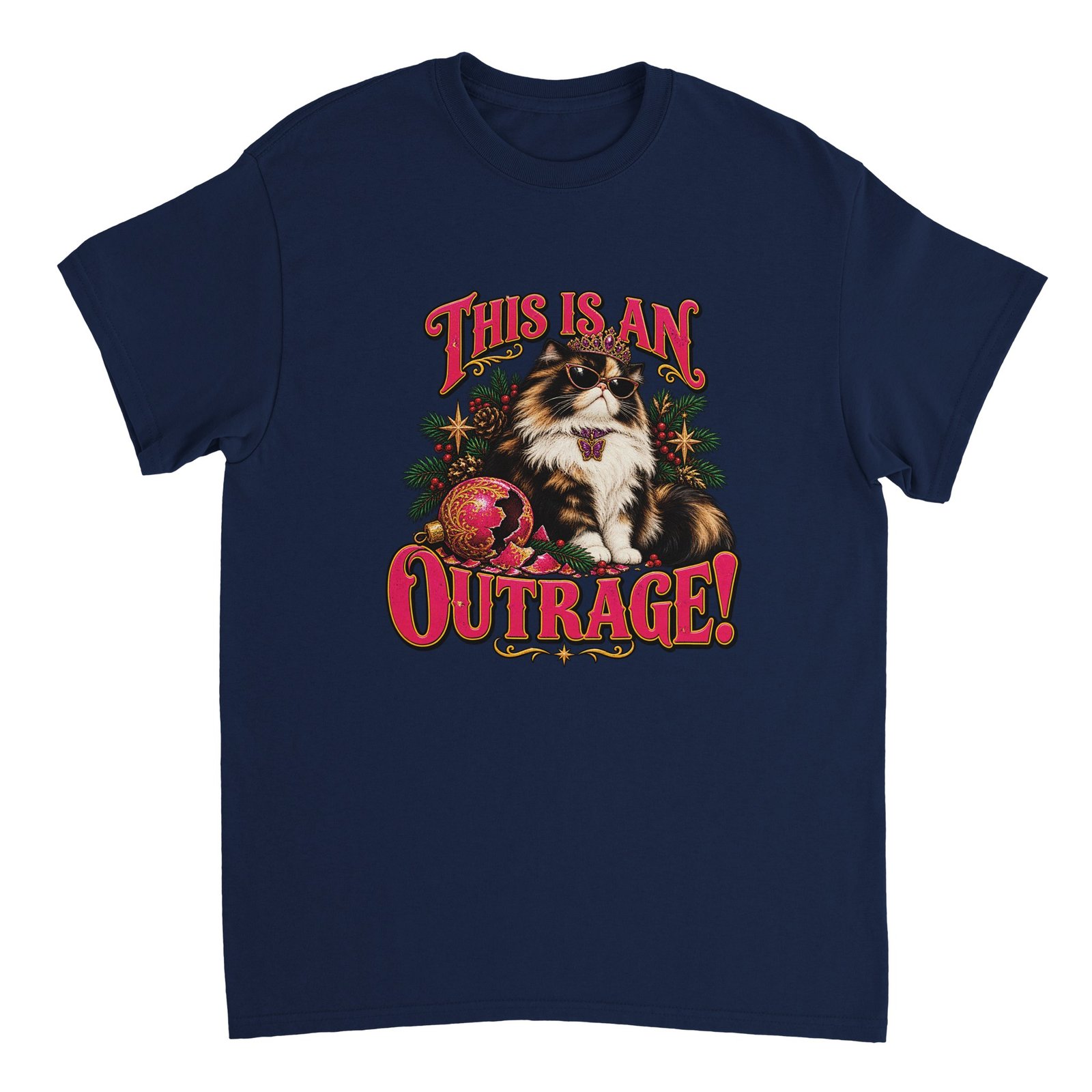 Dungeon Crawler Carl DCC Shirt - This Is An Outrage! Tiara Cat Heavyweight Unisex Tee 6 8c70737c-a550-4b77-90fc-537ba7ebd279