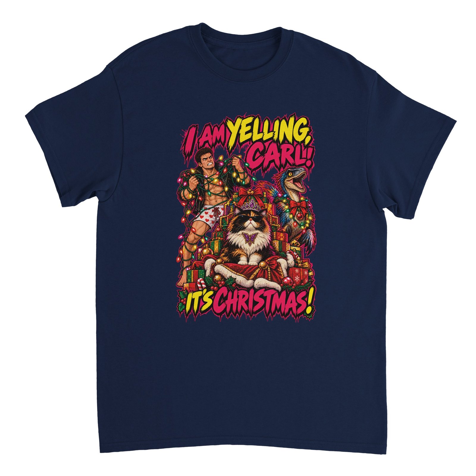 Dungeon Crawler Carl Christmas Shirt - I Am Yelling, Carl! It's Christmas! Heavyweight Unisex Tee 5 8e0beec8-8f03-4334-84bc-823d423ef85b