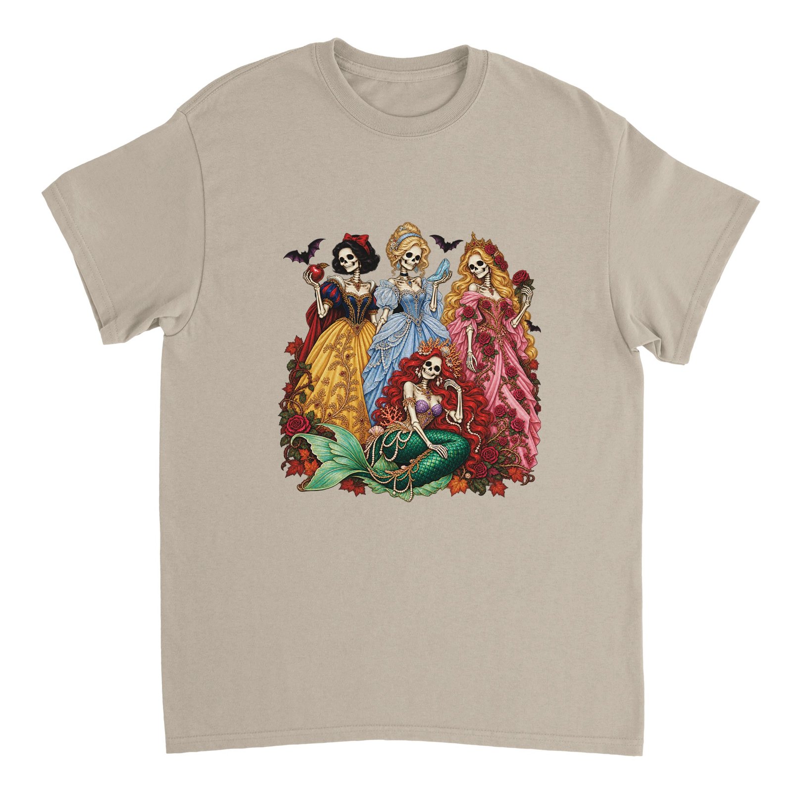Halloween Skeleton Princesses T-Shirt – Gothic Fairy Tale Graphic Tee 3 929ce91f-3db7-4b71-8791-653181c4e26e