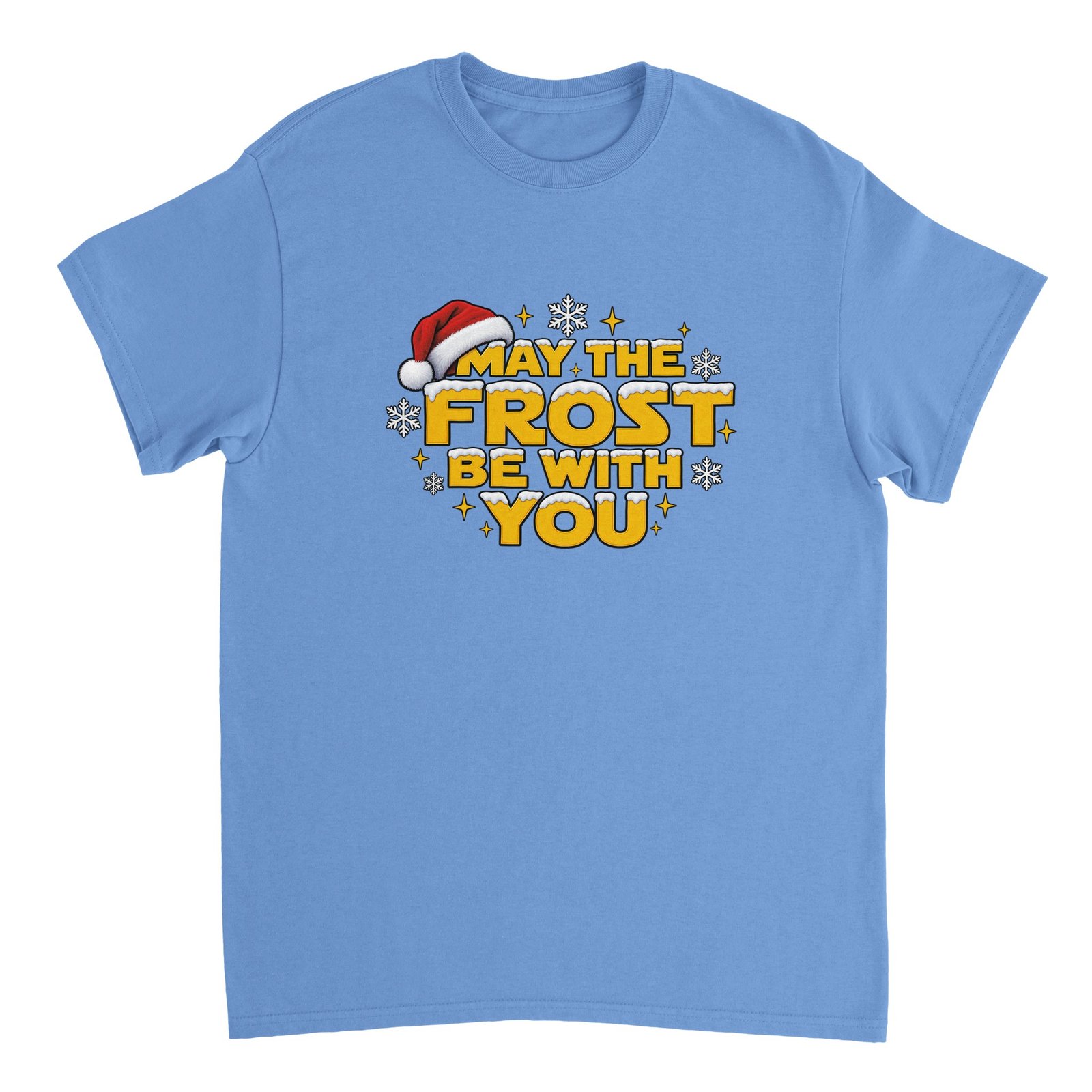 May the Frost Be With You Christmas Shirt - Snowy Gold Lettering Heavyweight Unisex Tee 5 939805a0-822f-4c85-9196-8fbfefb21c75