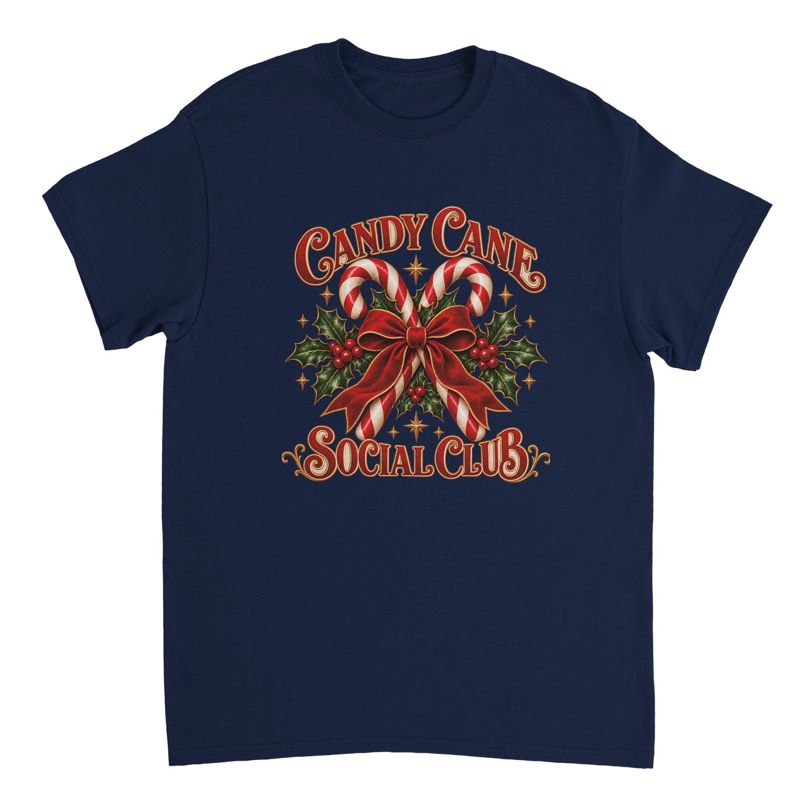 Candy Cane Social Club Shirt - Vintage Christmas Heavyweight Unisex Tee 4 9432ebf8-1f74-4f99-bb01-94e442636cf3