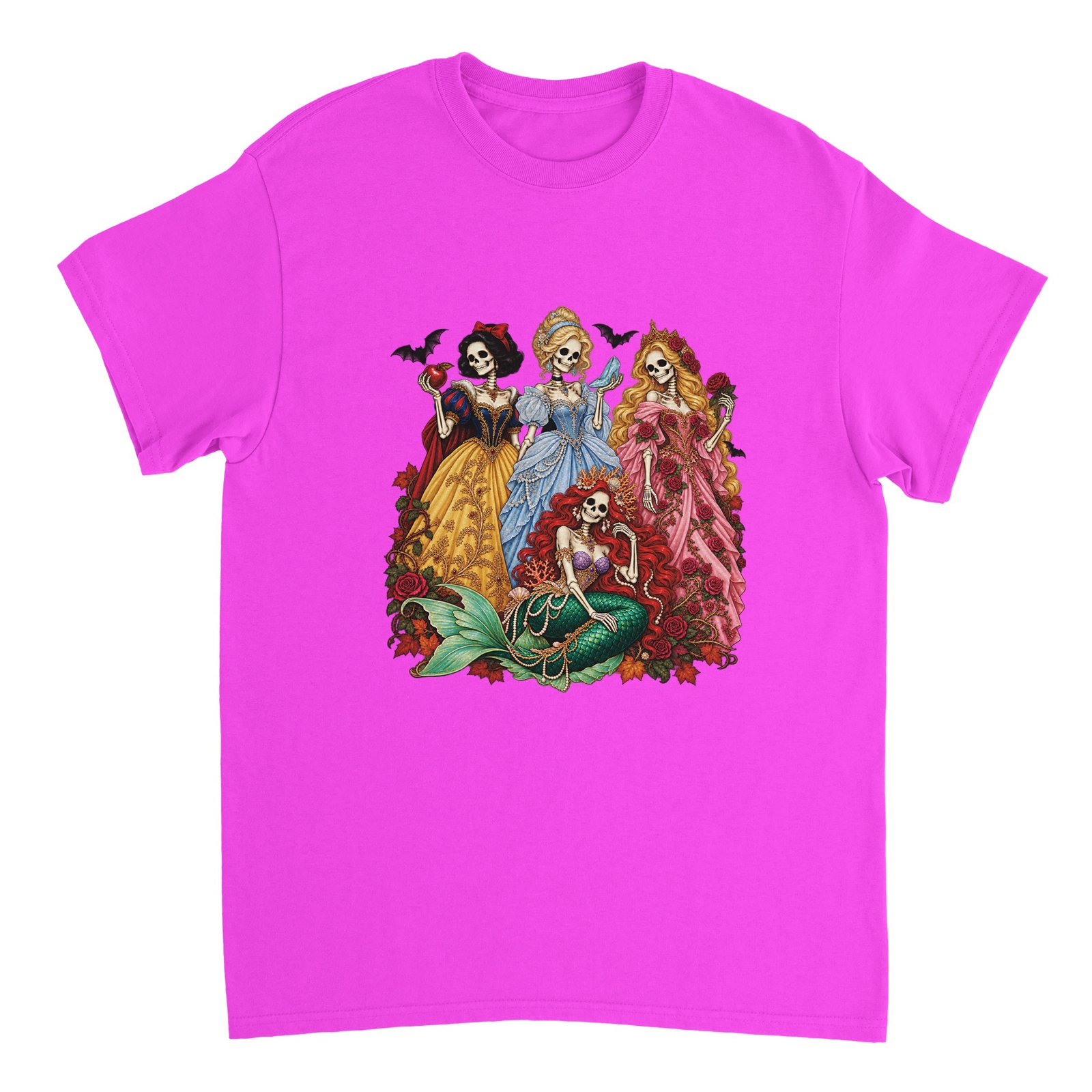 Halloween Skeleton Princesses T-Shirt – Gothic Fairy Tale Graphic Tee 12 99613324-096b-4b37-a54f-2b105b8a0a98