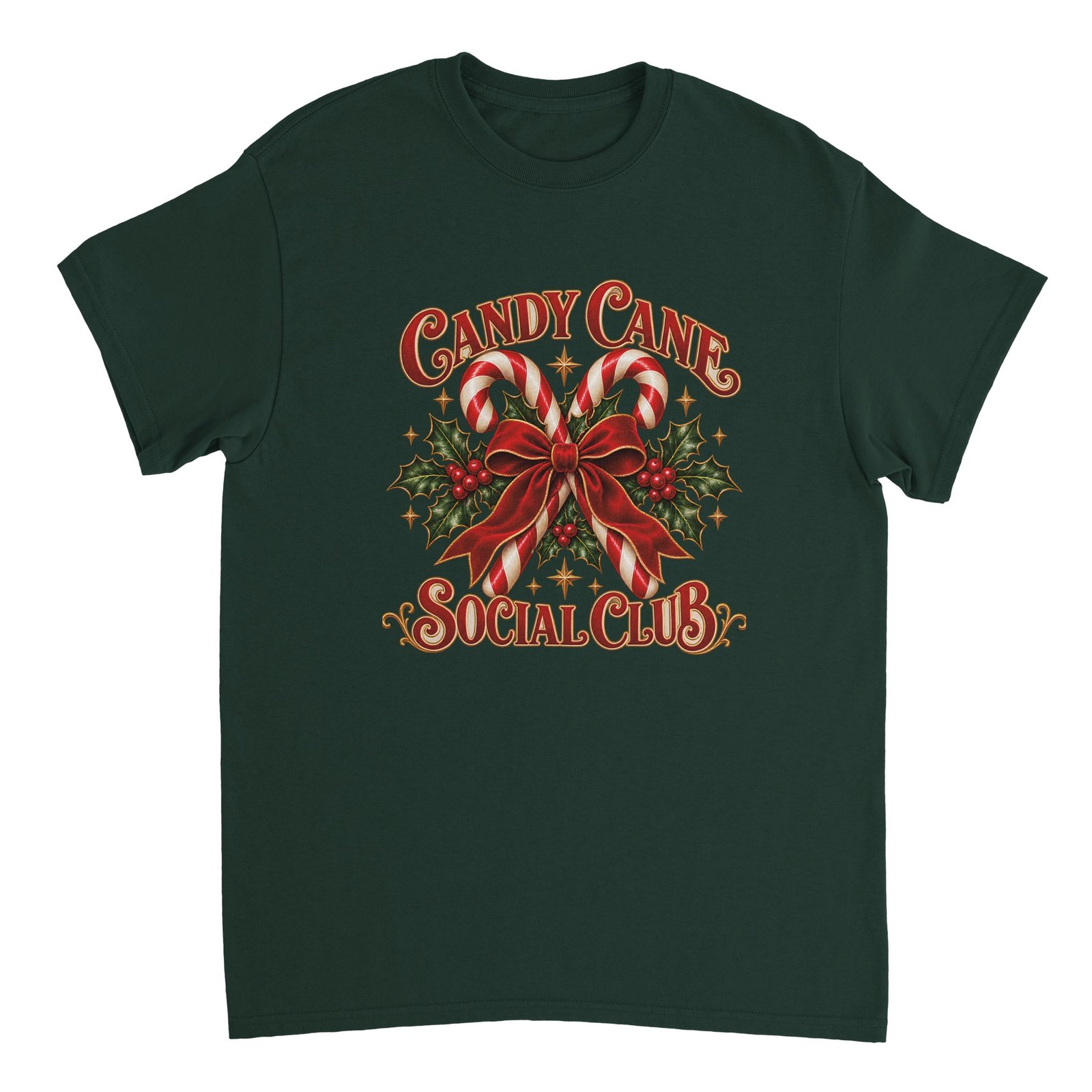 Candy Cane Social Club Shirt - Vintage Christmas Heavyweight Unisex Tee 11 9ce18b05-35fd-4617-96f2-93f2e889abf2